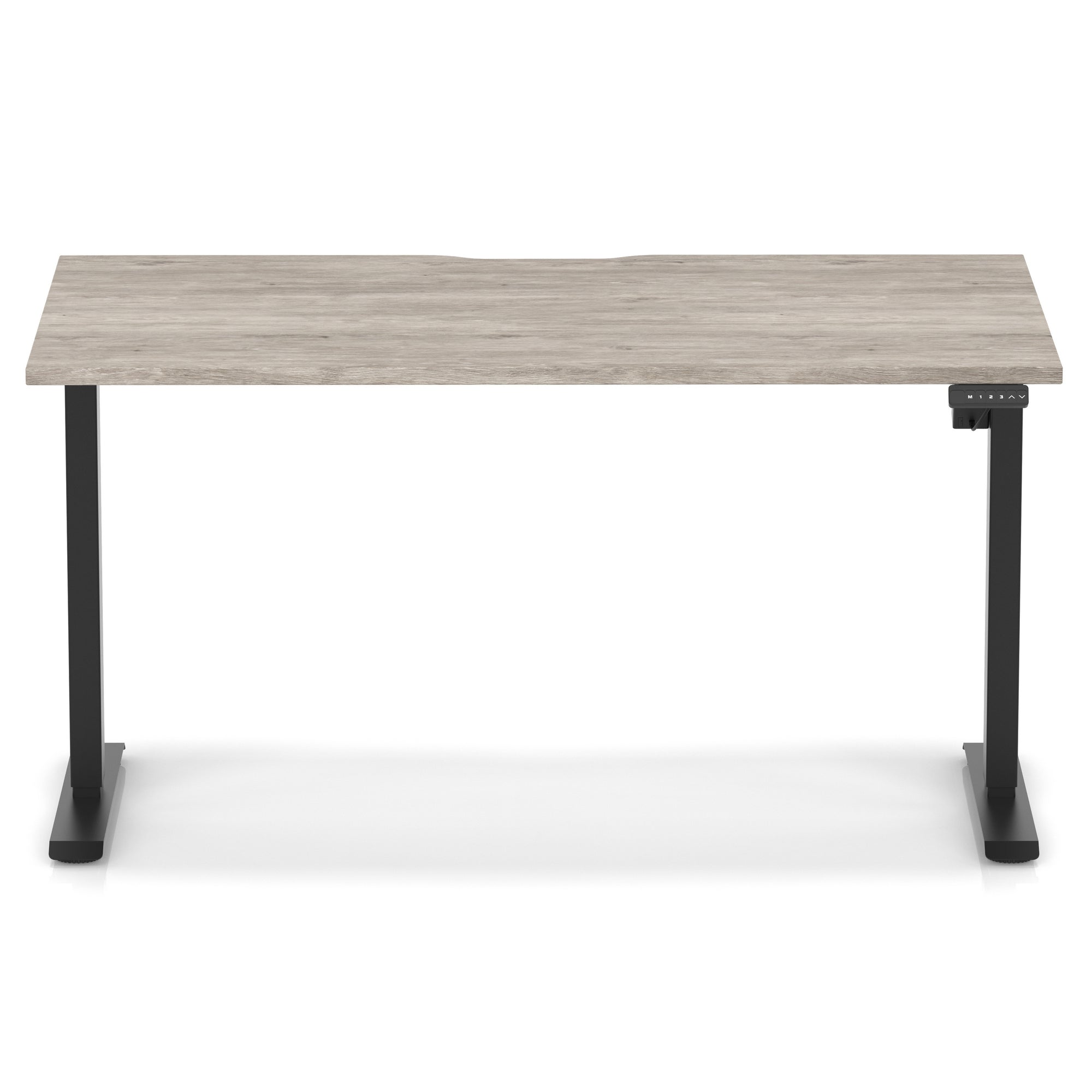 Air Lite Height Adjustable Desk with Scalloped Edge, 1200–1600mm, Multiple Finishes & Frame Colours, MFC, Self Assembly, 5 Year Structural & 2 Year Electrical Warranty