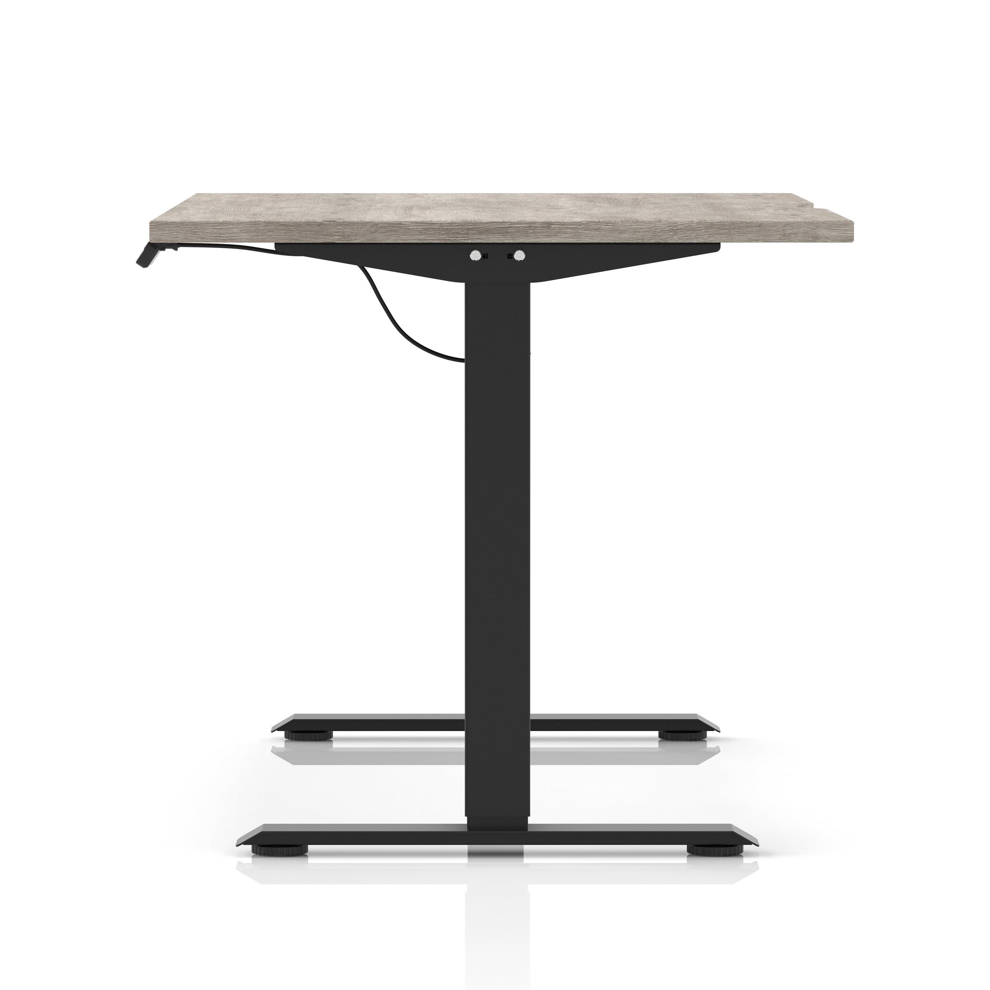 Air Lite Height Adjustable Desk with Scalloped Edge, 1200–1600mm, Multiple Finishes & Frame Colours, MFC, Self Assembly, 5 Year Structural & 2 Year Electrical Warranty