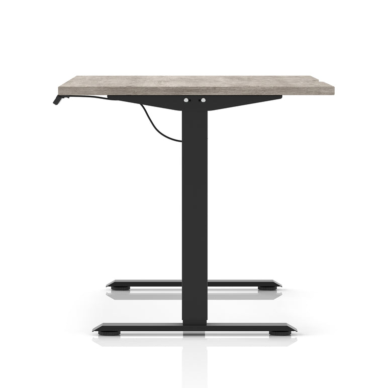 Air Lite Height Adjustable Desk with Scalloped Edge, 1200–1600mm, Multiple Finishes & Frame Colours, MFC, Self Assembly, 5 Year Structural & 2 Year Electrical Warranty