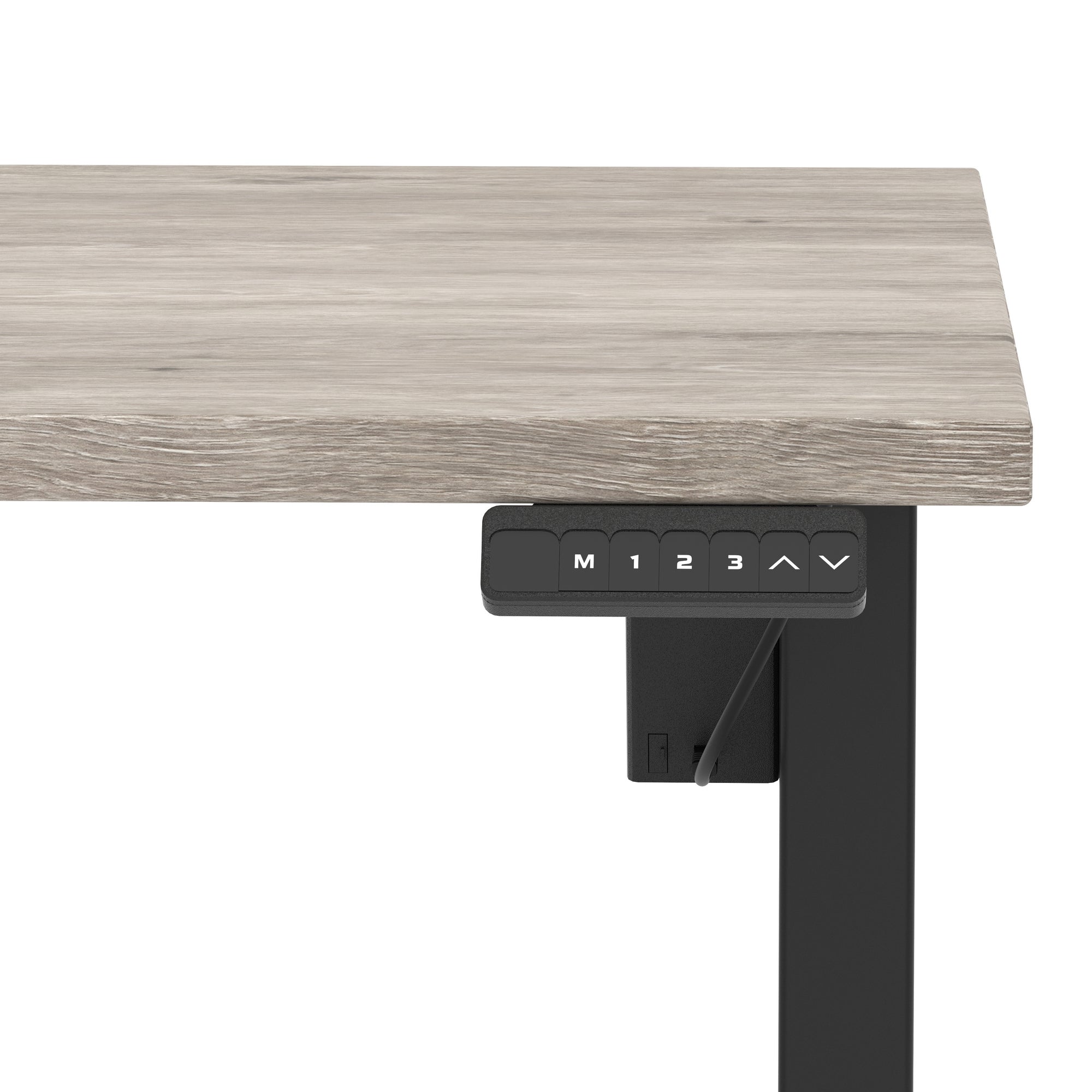 Air Lite Height Adjustable Desk with Scalloped Edge, 1200–1600mm, Multiple Finishes & Frame Colours, MFC, Self Assembly, 5 Year Structural & 2 Year Electrical Warranty
