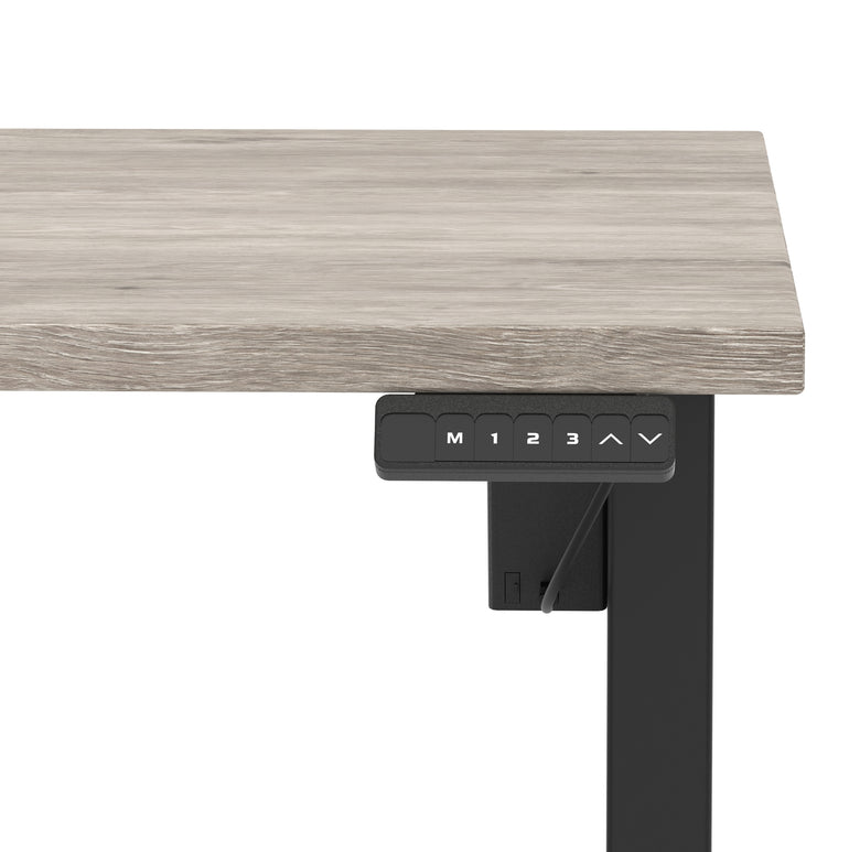 Air Lite Height Adjustable Desk with Scalloped Edge, 1200–1600mm, Multiple Finishes & Frame Colours, MFC, Self Assembly, 5 Year Structural & 2 Year Electrical Warranty