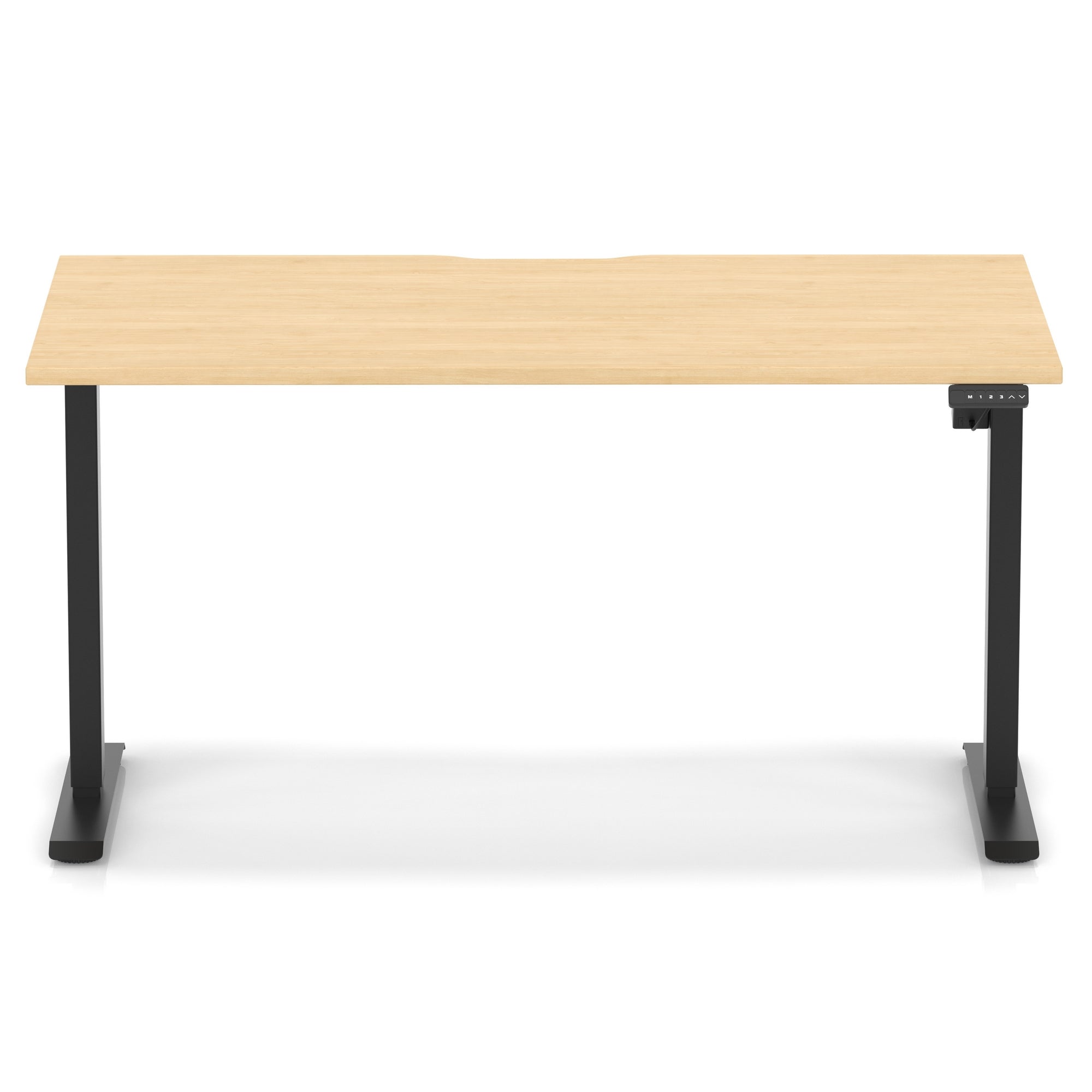 Air Lite Height Adjustable Desk with Scalloped Edge, 1200–1600mm, Multiple Finishes & Frame Colours, MFC, Self Assembly, 5 Year Structural & 2 Year Electrical Warranty