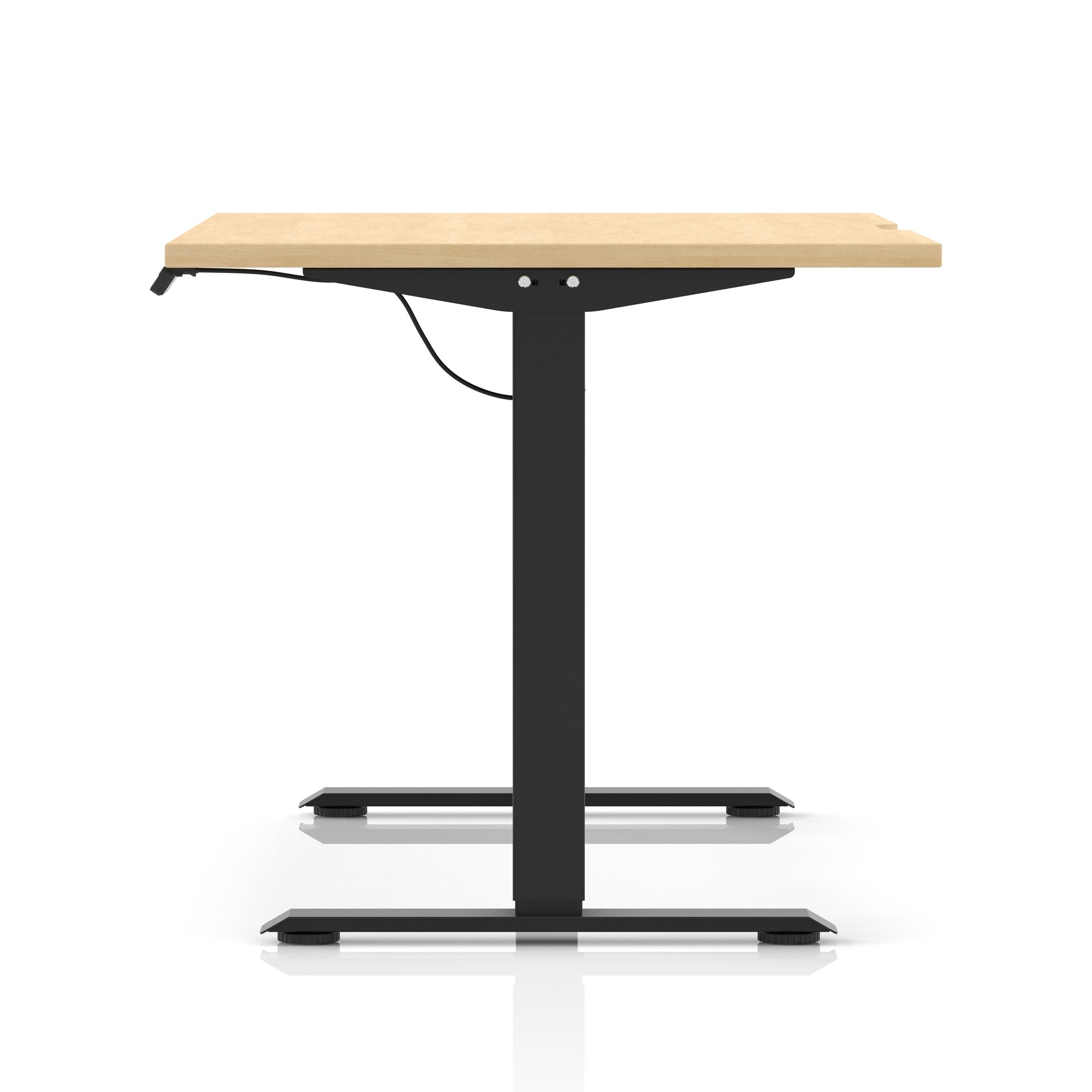 Air Lite Height Adjustable Desk with Scalloped Edge, 1200–1600mm, Multiple Finishes & Frame Colours, MFC, Self Assembly, 5 Year Structural & 2 Year Electrical Warranty