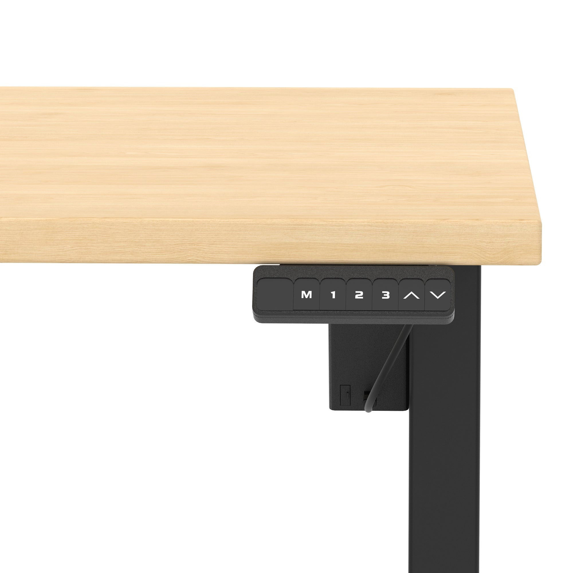 Air Lite Height Adjustable Desk with Scalloped Edge, 1200–1600mm, Multiple Finishes & Frame Colours, MFC, Self Assembly, 5 Year Structural & 2 Year Electrical Warranty