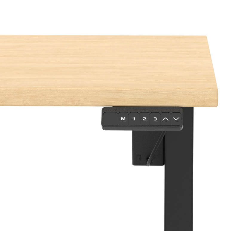 Air Lite Height Adjustable Desk with Scalloped Edge, 1200–1600mm, Multiple Finishes & Frame Colours, MFC, Self Assembly, 5 Year Structural & 2 Year Electrical Warranty