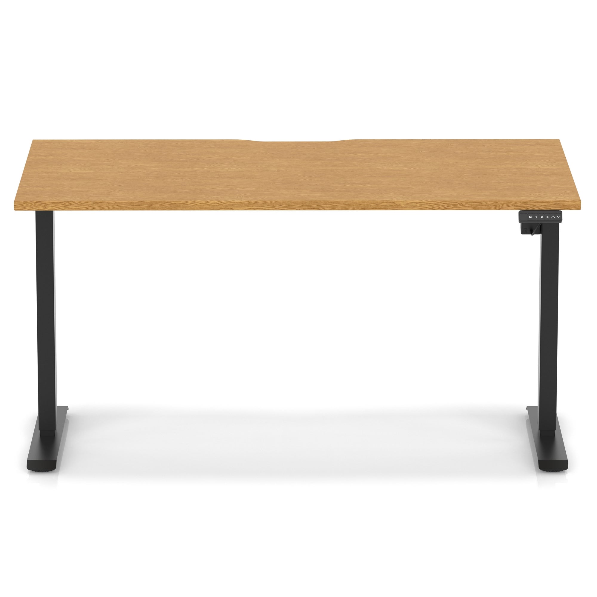 Air Lite Height Adjustable Desk with Scalloped Edge, 1200–1600mm, Multiple Finishes & Frame Colours, MFC, Self Assembly, 5 Year Structural & 2 Year Electrical Warranty
