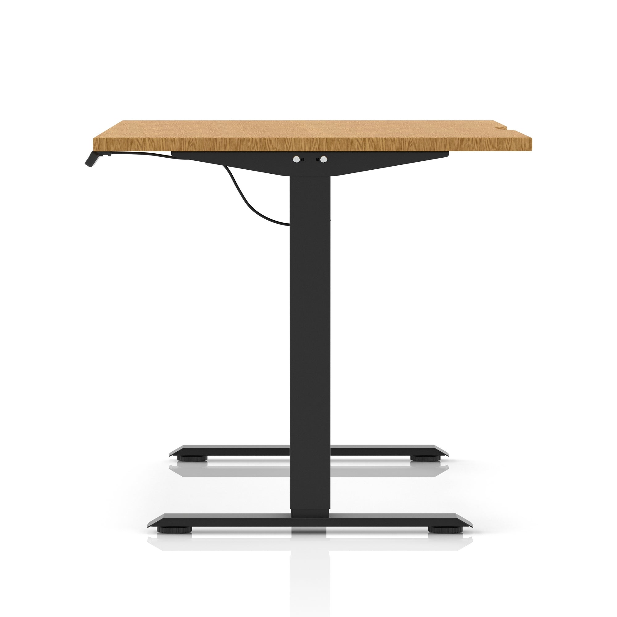 Air Lite Height Adjustable Desk with Scalloped Edge, 1200–1600mm, Multiple Finishes & Frame Colours, MFC, Self Assembly, 5 Year Structural & 2 Year Electrical Warranty