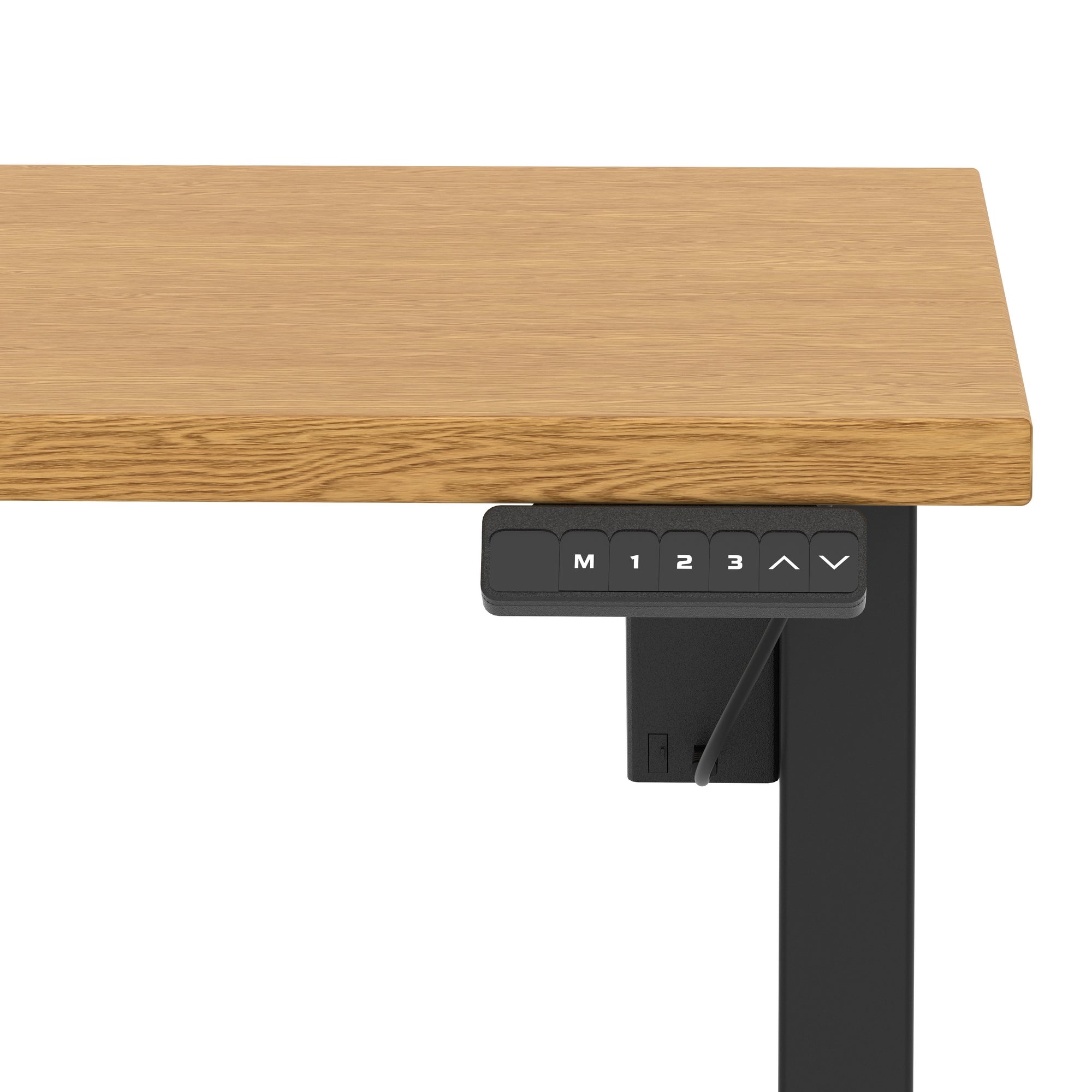 Air Lite Height Adjustable Desk with Scalloped Edge, 1200–1600mm, Multiple Finishes & Frame Colours, MFC, Self Assembly, 5 Year Structural & 2 Year Electrical Warranty