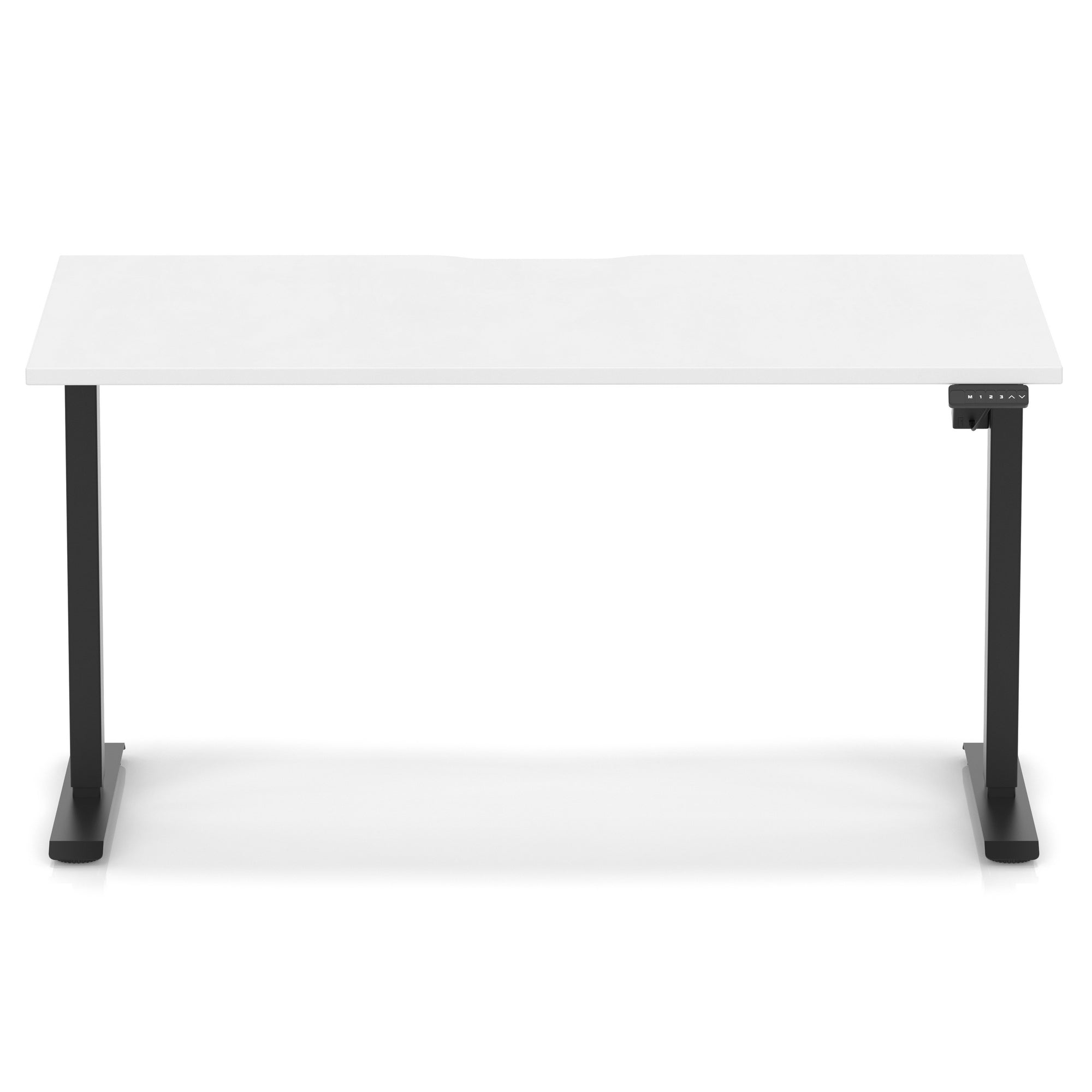 Air Lite Height Adjustable Desk with Scalloped Edge, 1200–1600mm, Multiple Finishes & Frame Colours, MFC, Self Assembly, 5 Year Structural & 2 Year Electrical Warranty