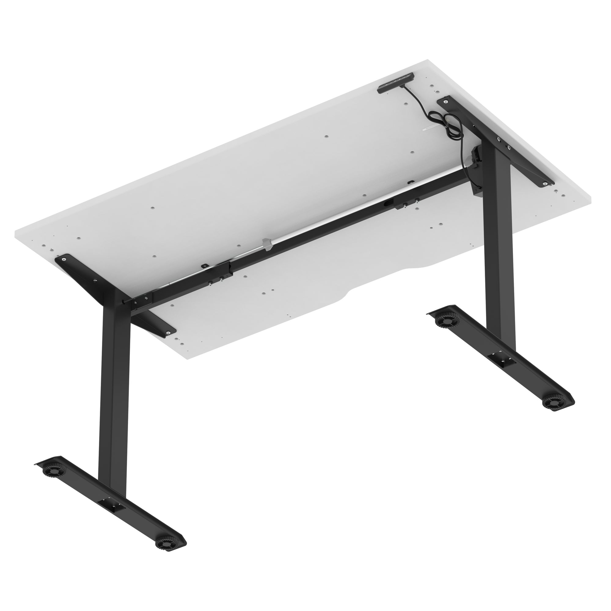 Air Lite Height Adjustable Desk with Scalloped Edge, 1200–1600mm, Multiple Finishes & Frame Colours, MFC, Self Assembly, 5 Year Structural & 2 Year Electrical Warranty