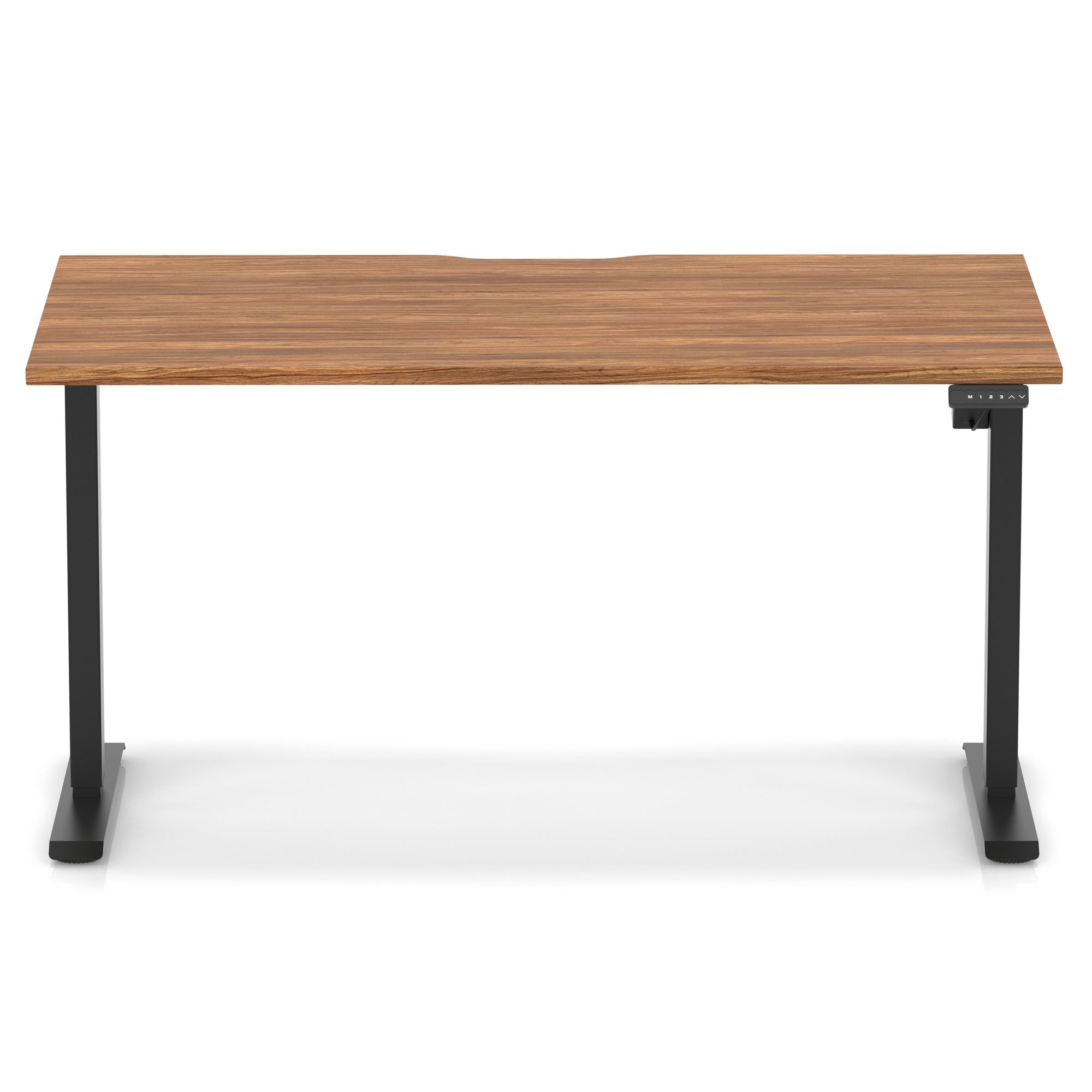 Air Lite Height Adjustable Desk with Scalloped Edge, 1200–1600mm, Multiple Finishes & Frame Colours, MFC, Self Assembly, 5 Year Structural & 2 Year Electrical Warranty