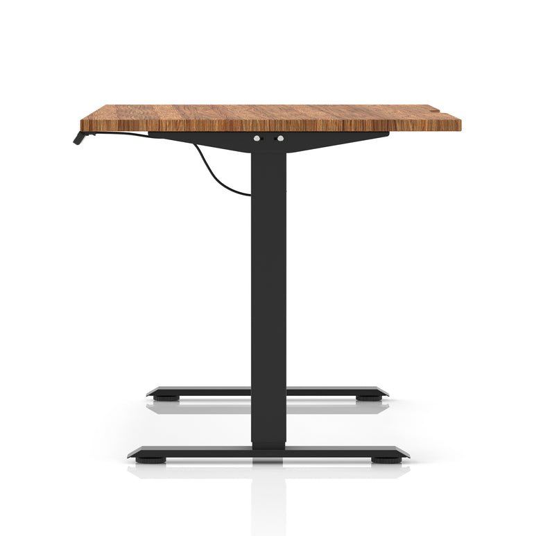 Air Lite Height Adjustable Desk with Scalloped Edge, 1200–1600mm, Multiple Finishes & Frame Colours, MFC, Self Assembly, 5 Year Structural & 2 Year Electrical Warranty