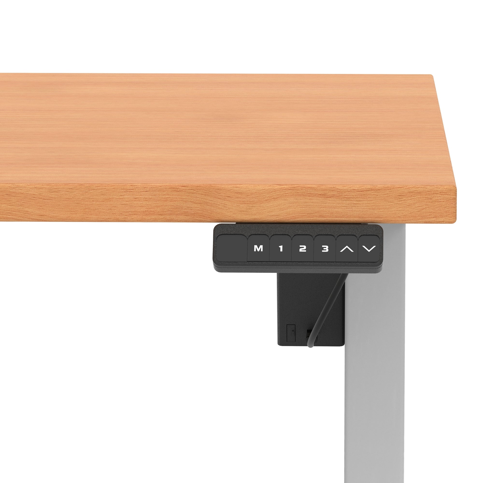 Air Lite Height Adjustable Desk with Scalloped Edge, 1200–1600mm, Multiple Finishes & Frame Colours, MFC, Self Assembly, 5 Year Structural & 2 Year Electrical Warranty