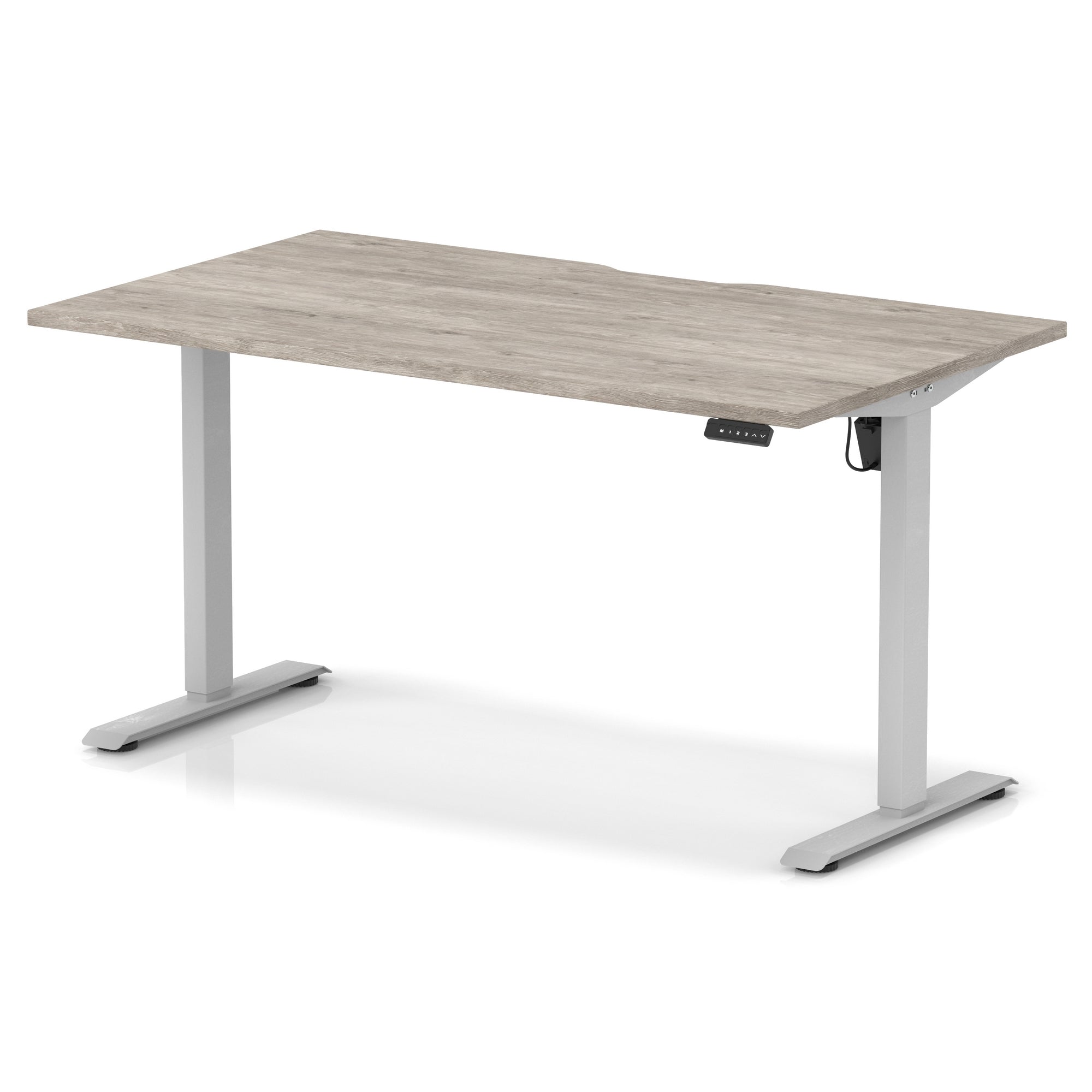 Air Lite Height Adjustable Desk with Scalloped Edge, 1200–1600mm, Multiple Finishes & Frame Colours, MFC, Self Assembly, 5 Year Structural & 2 Year Electrical Warranty