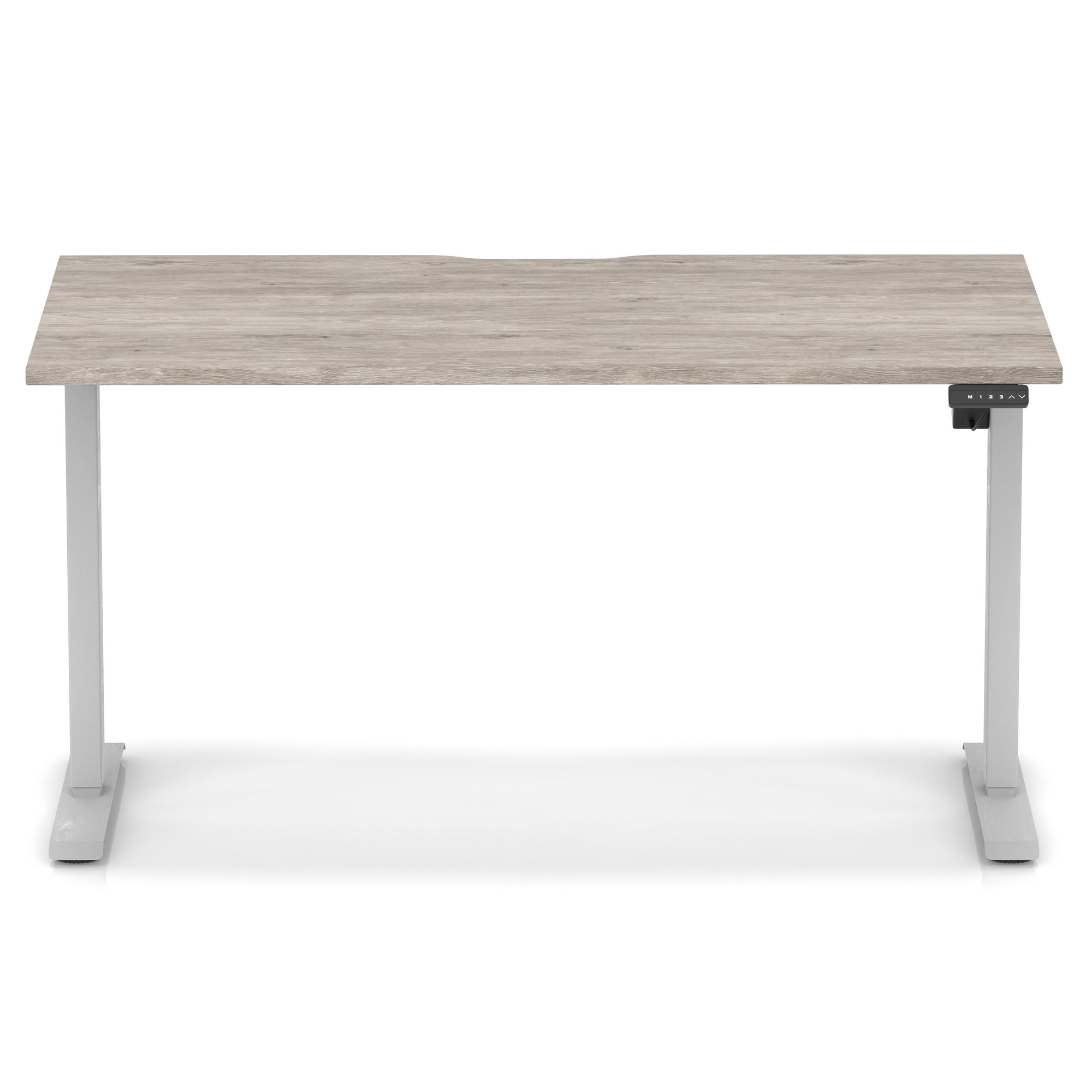 Air Lite Height Adjustable Desk with Scalloped Edge, 1200–1600mm, Multiple Finishes & Frame Colours, MFC, Self Assembly, 5 Year Structural & 2 Year Electrical Warranty