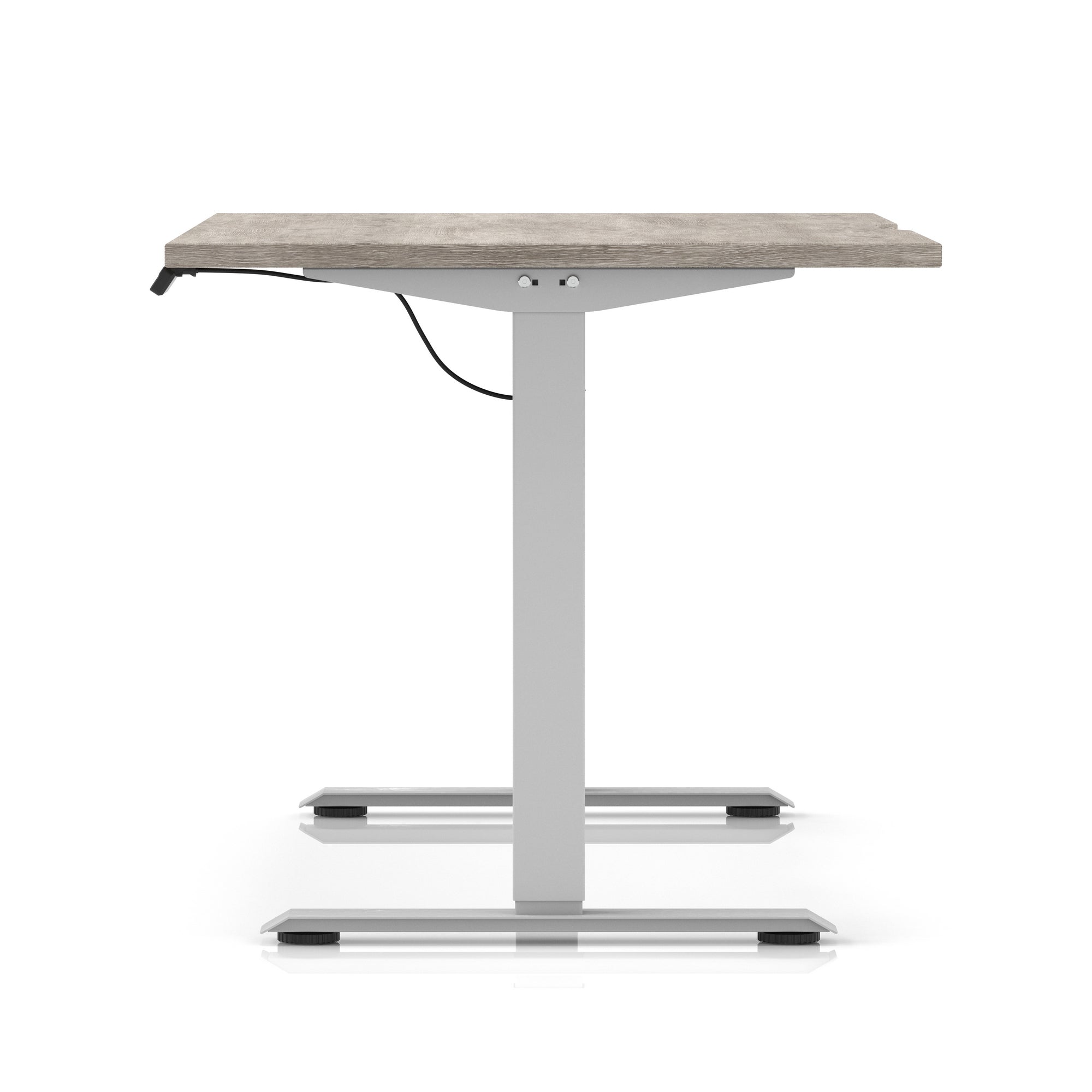 Air Lite Height Adjustable Desk with Scalloped Edge, 1200–1600mm, Multiple Finishes & Frame Colours, MFC, Self Assembly, 5 Year Structural & 2 Year Electrical Warranty