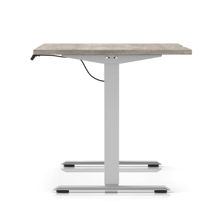 Air Lite Height Adjustable Desk with Scalloped Edge, 1200–1600mm, Multiple Finishes & Frame Colours, MFC, Self Assembly, 5 Year Structural & 2 Year Electrical Warranty