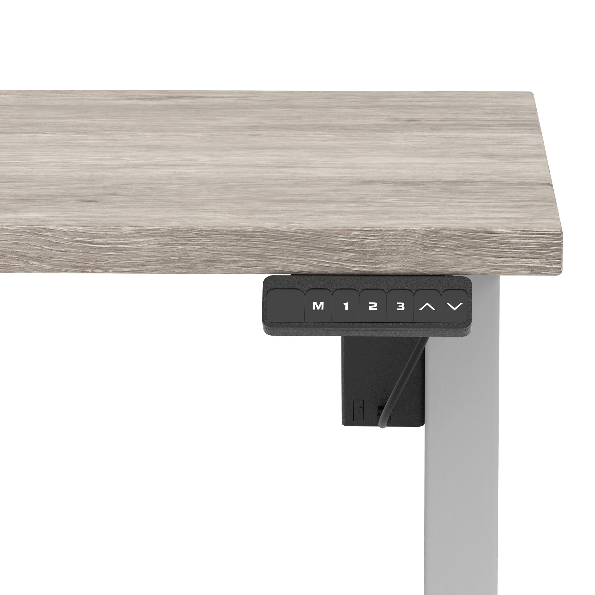 Air Lite Height Adjustable Desk with Scalloped Edge, 1200–1600mm, Multiple Finishes & Frame Colours, MFC, Self Assembly, 5 Year Structural & 2 Year Electrical Warranty