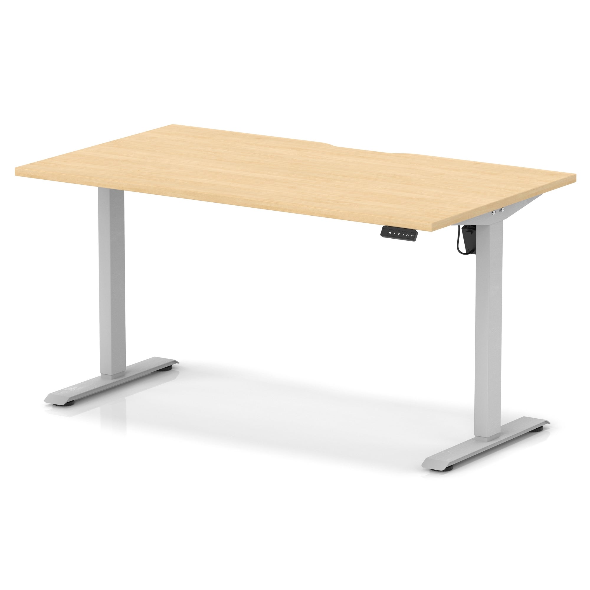 Air Lite Height Adjustable Desk with Scalloped Edge, 1200–1600mm, Multiple Finishes & Frame Colours, MFC, Self Assembly, 5 Year Structural & 2 Year Electrical Warranty
