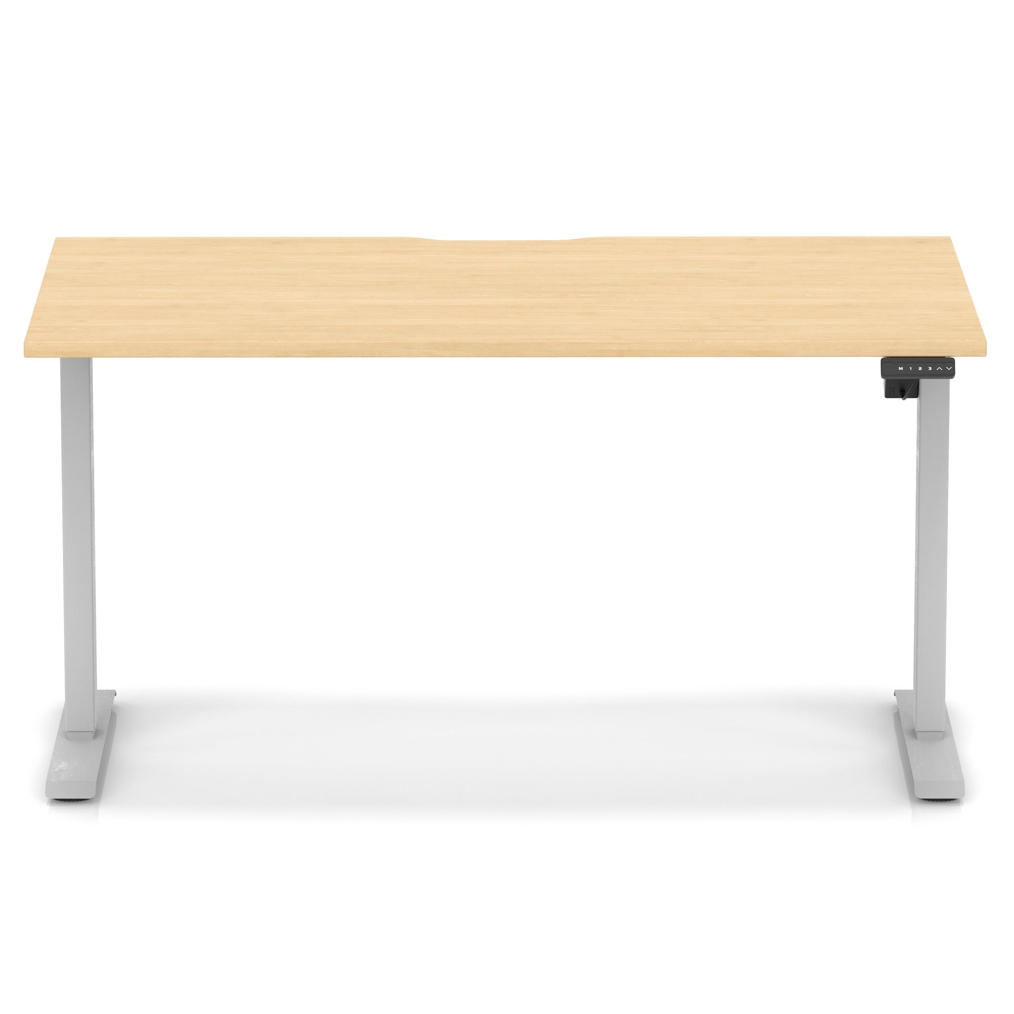 Air Lite Height Adjustable Desk with Scalloped Edge, 1200–1600mm, Multiple Finishes & Frame Colours, MFC, Self Assembly, 5 Year Structural & 2 Year Electrical Warranty
