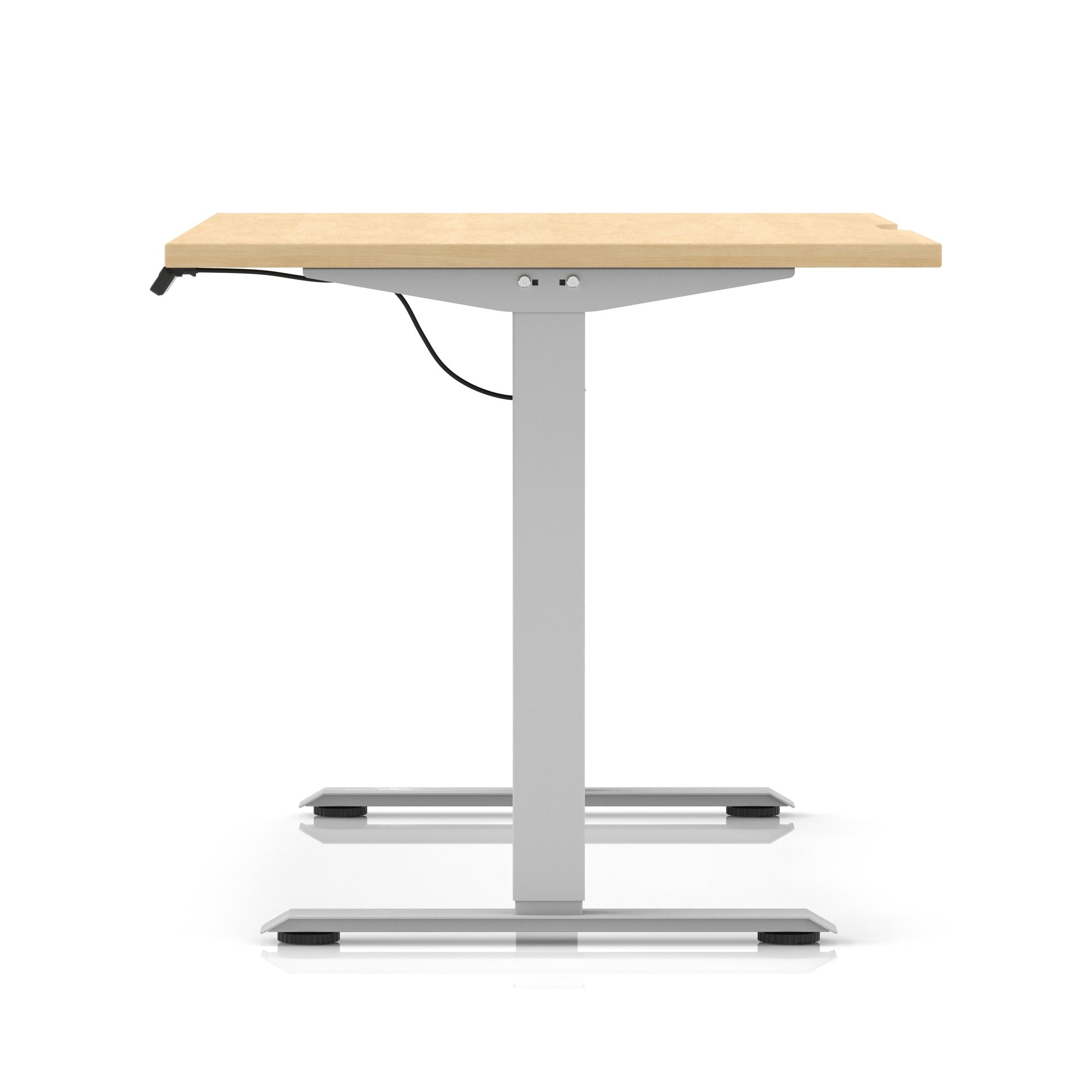 Air Lite Height Adjustable Desk with Scalloped Edge, 1200–1600mm, Multiple Finishes & Frame Colours, MFC, Self Assembly, 5 Year Structural & 2 Year Electrical Warranty