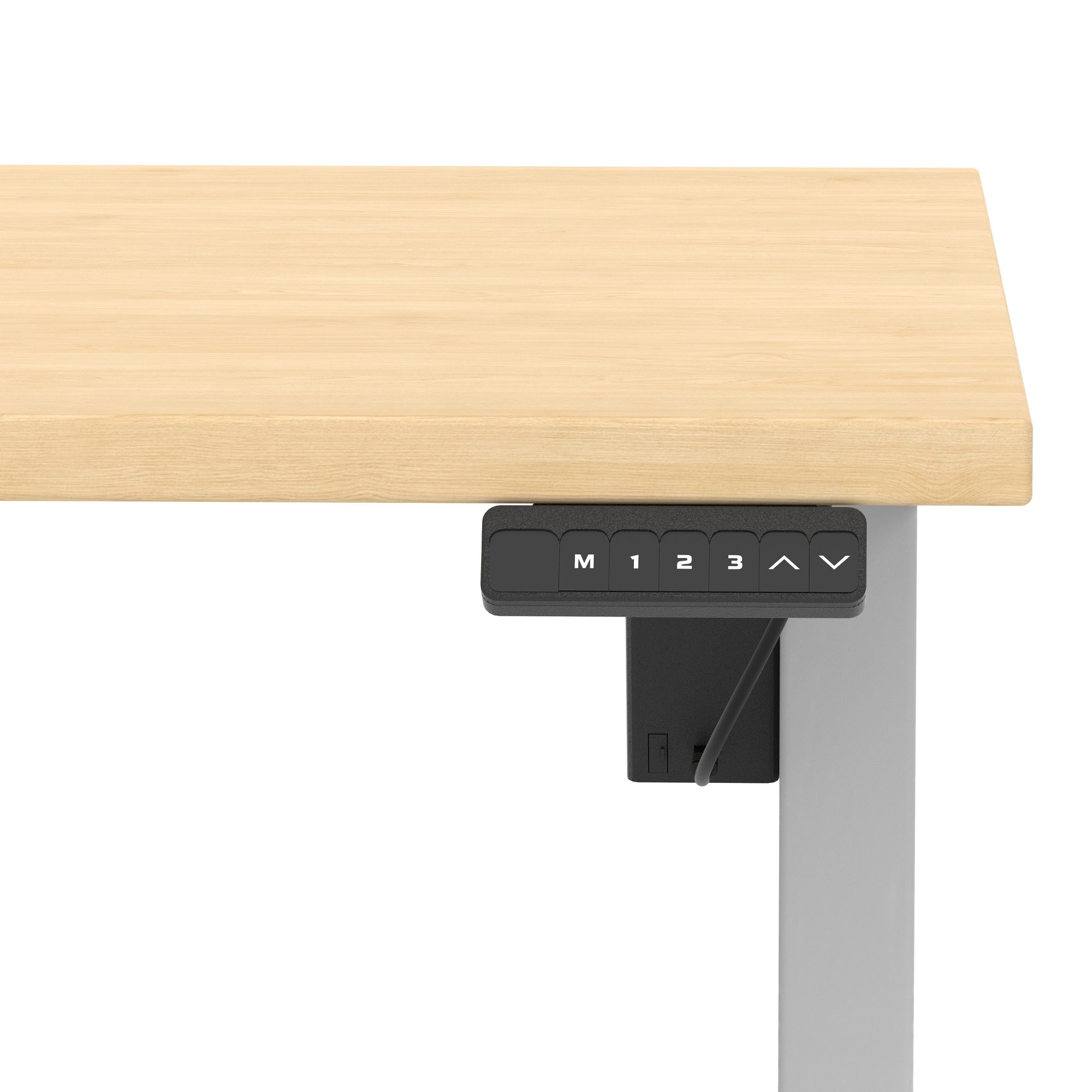 Air Lite Height Adjustable Desk with Scalloped Edge, 1200–1600mm, Multiple Finishes & Frame Colours, MFC, Self Assembly, 5 Year Structural & 2 Year Electrical Warranty