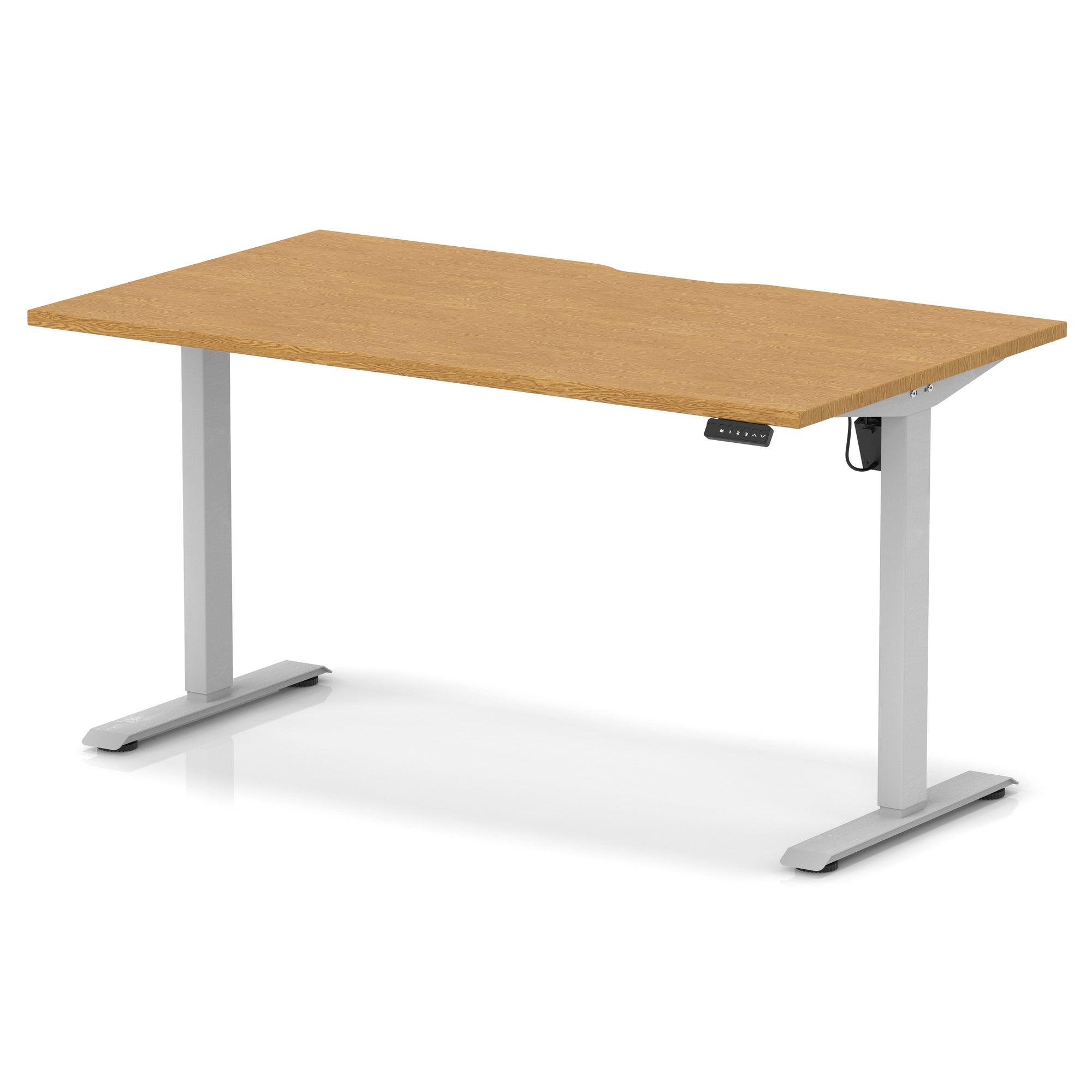 Air Lite Height Adjustable Desk with Scalloped Edge, 1200–1600mm, Multiple Finishes & Frame Colours, MFC, Self Assembly, 5 Year Structural & 2 Year Electrical Warranty