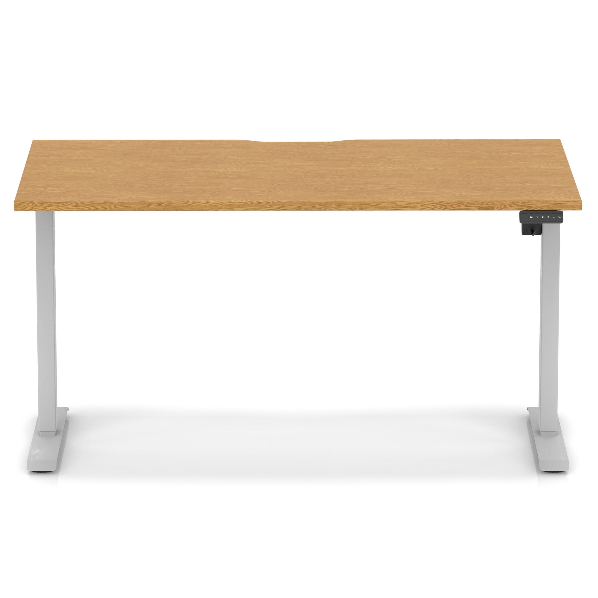 Air Lite Height Adjustable Desk with Scalloped Edge, 1200–1600mm, Multiple Finishes & Frame Colours, MFC, Self Assembly, 5 Year Structural & 2 Year Electrical Warranty