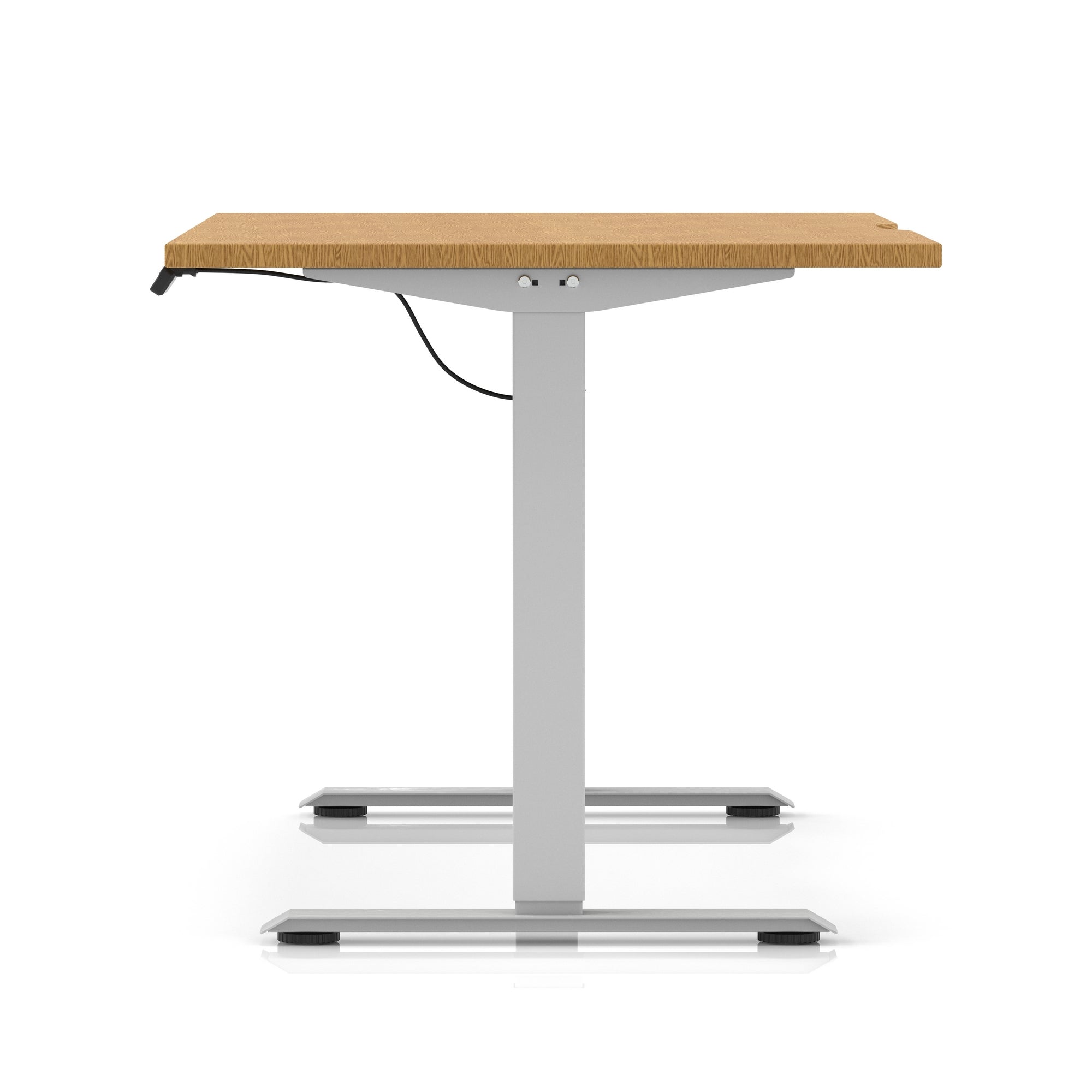 Air Lite Height Adjustable Desk with Scalloped Edge, 1200–1600mm, Multiple Finishes & Frame Colours, MFC, Self Assembly, 5 Year Structural & 2 Year Electrical Warranty