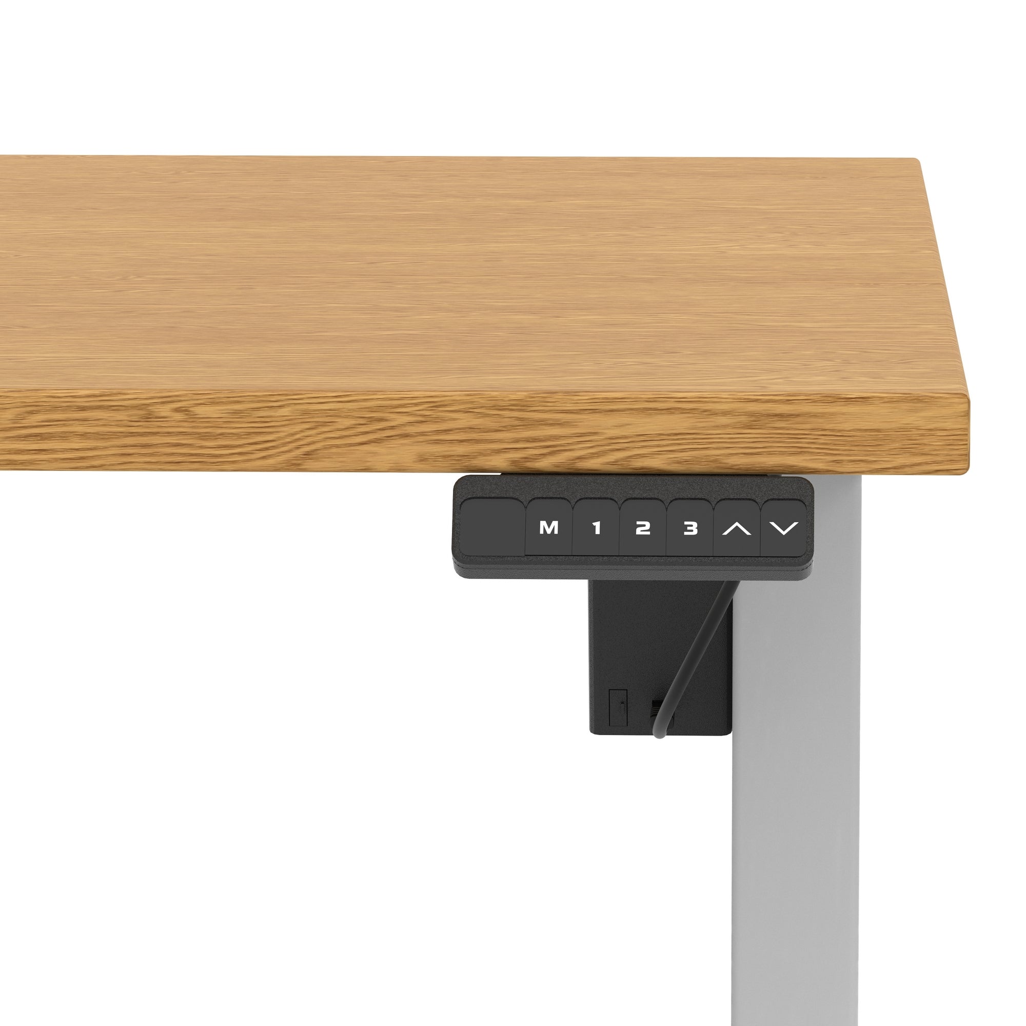 Air Lite Height Adjustable Desk with Scalloped Edge, 1200–1600mm, Multiple Finishes & Frame Colours, MFC, Self Assembly, 5 Year Structural & 2 Year Electrical Warranty
