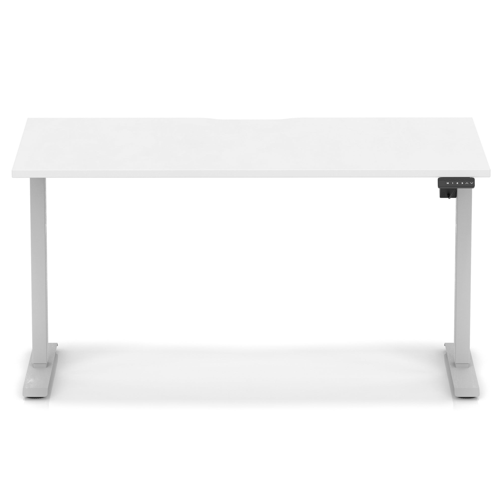Air Lite Height Adjustable Desk with Scalloped Edge, 1200–1600mm, Multiple Finishes & Frame Colours, MFC, Self Assembly, 5 Year Structural & 2 Year Electrical Warranty