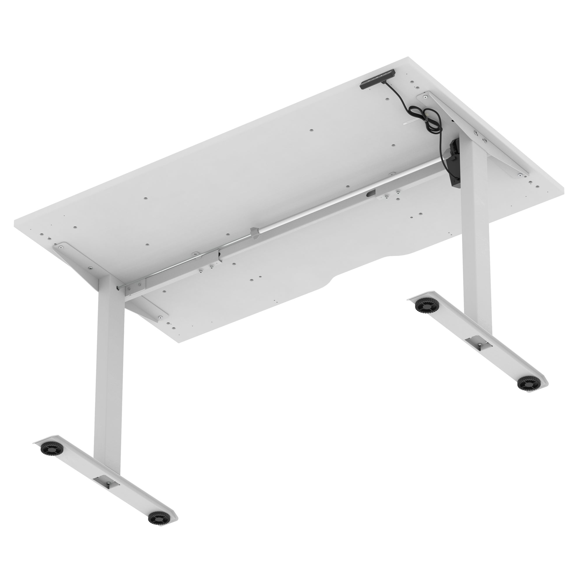 Air Lite Height Adjustable Desk with Scalloped Edge, 1200–1600mm, Multiple Finishes & Frame Colours, MFC, Self Assembly, 5 Year Structural & 2 Year Electrical Warranty