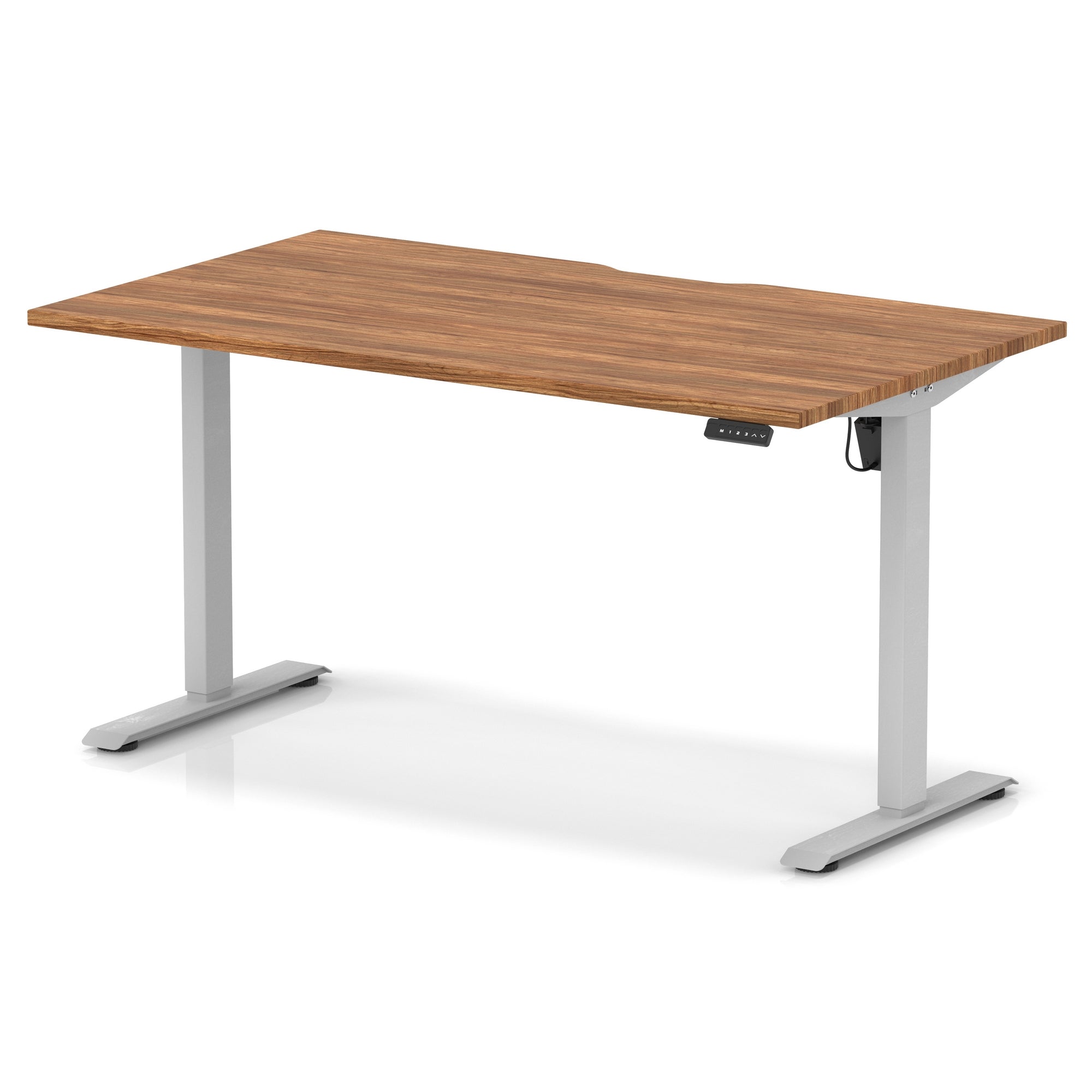 Air Lite Height Adjustable Desk with Scalloped Edge, 1200–1600mm, Multiple Finishes & Frame Colours, MFC, Self Assembly, 5 Year Structural & 2 Year Electrical Warranty