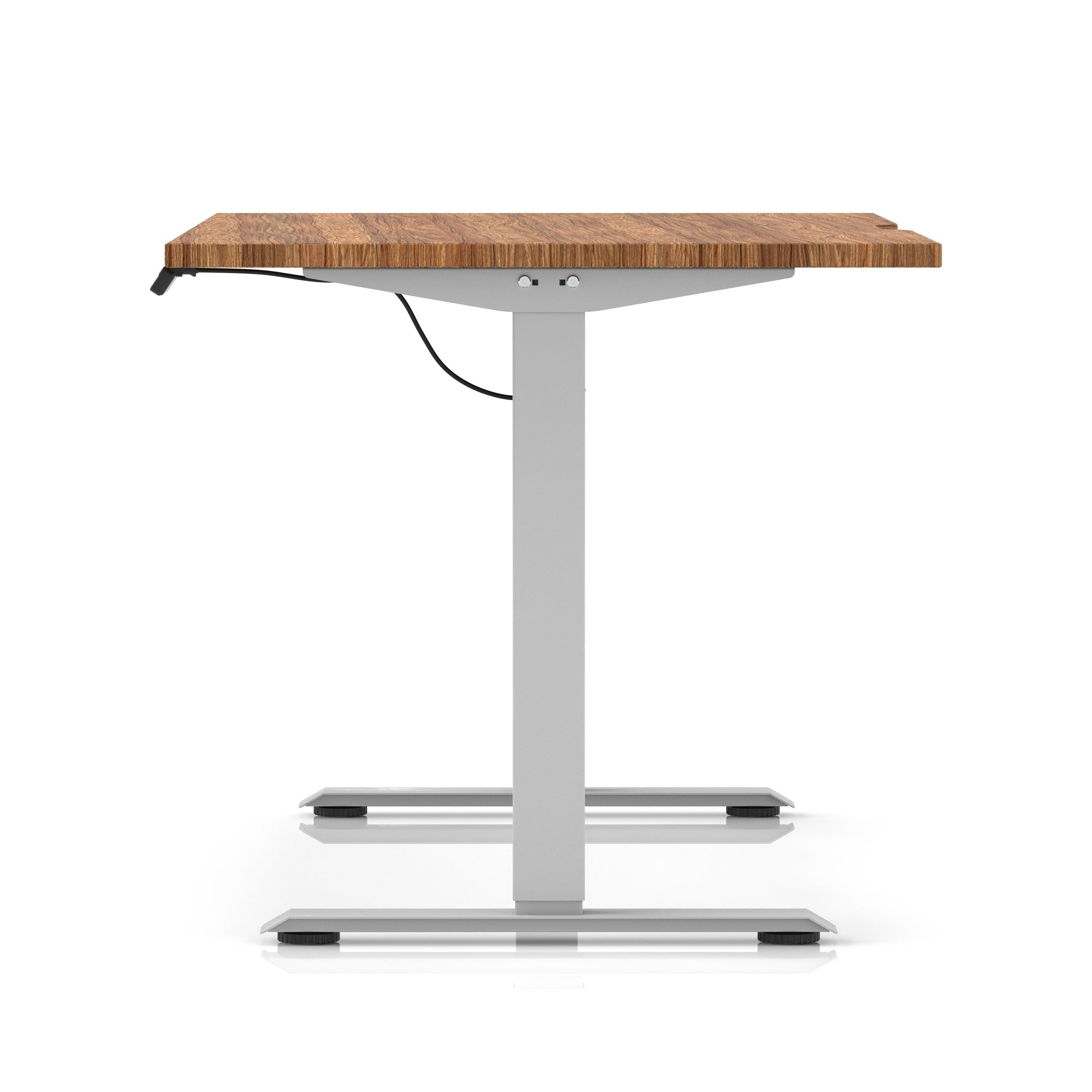 Air Lite Height Adjustable Desk with Scalloped Edge, 1200–1600mm, Multiple Finishes & Frame Colours, MFC, Self Assembly, 5 Year Structural & 2 Year Electrical Warranty
