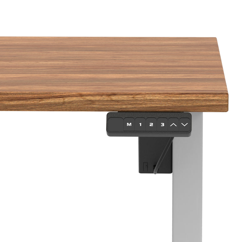 Air Lite Height Adjustable Desk with Scalloped Edge, 1200–1600mm, Multiple Finishes & Frame Colours, MFC, Self Assembly, 5 Year Structural & 2 Year Electrical Warranty