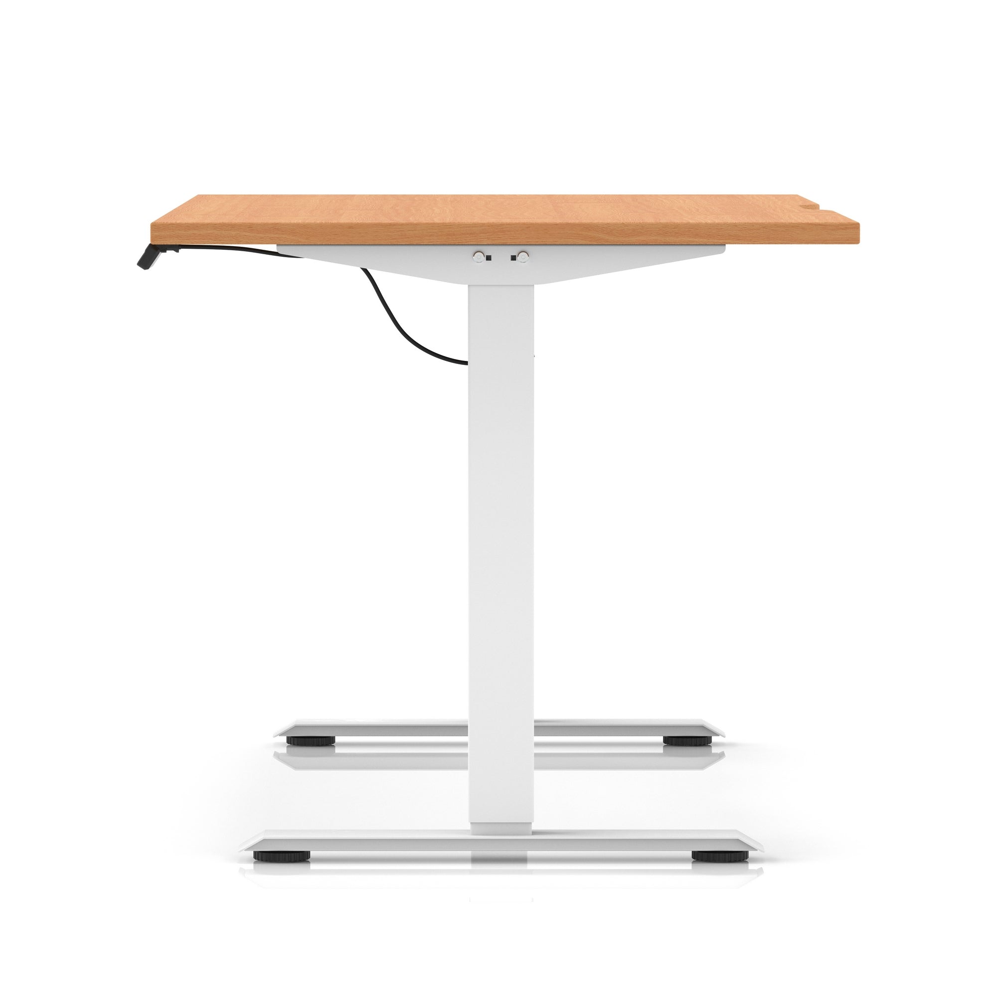 Air Lite Height Adjustable Desk with Scalloped Edge, 1200–1600mm, Multiple Finishes & Frame Colours, MFC, Self Assembly, 5 Year Structural & 2 Year Electrical Warranty