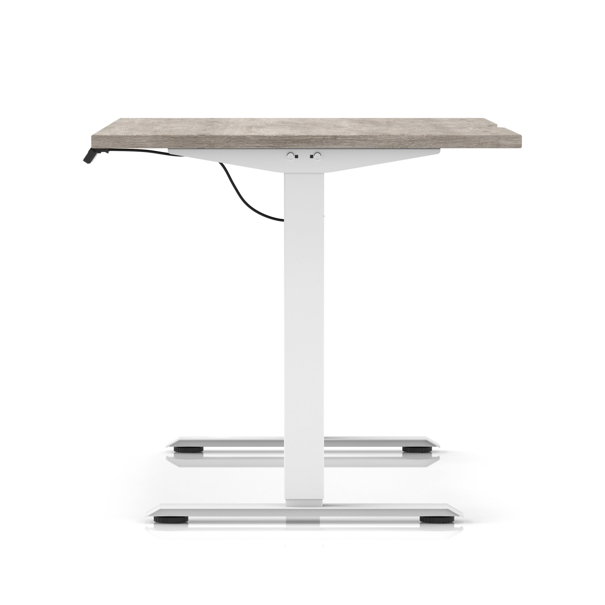 Air Lite Height Adjustable Desk with Scalloped Edge, 1200–1600mm, Multiple Finishes & Frame Colours, MFC, Self Assembly, 5 Year Structural & 2 Year Electrical Warranty