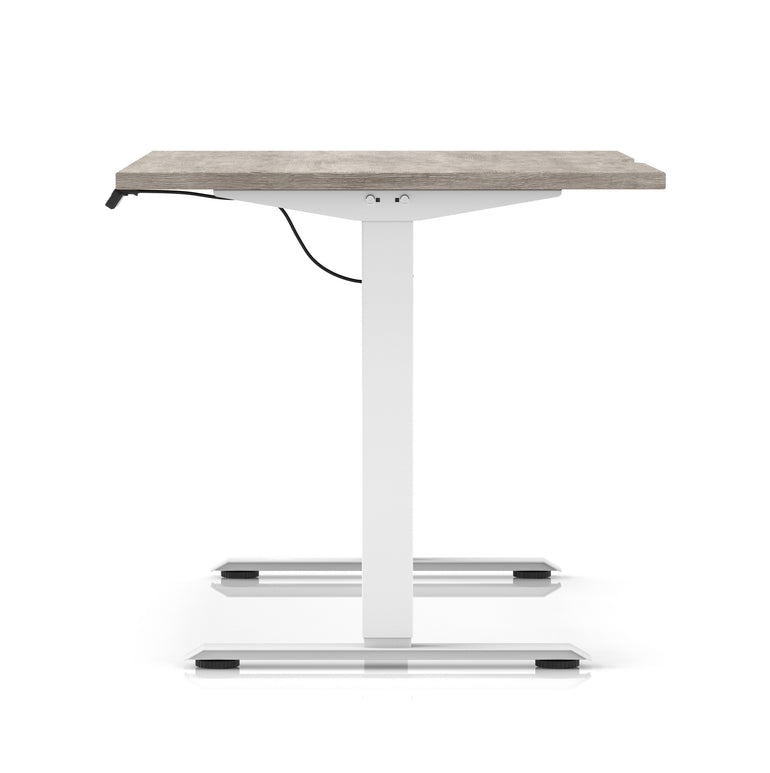 Air Lite Height Adjustable Desk with Scalloped Edge, 1200–1600mm, Multiple Finishes & Frame Colours, MFC, Self Assembly, 5 Year Structural & 2 Year Electrical Warranty