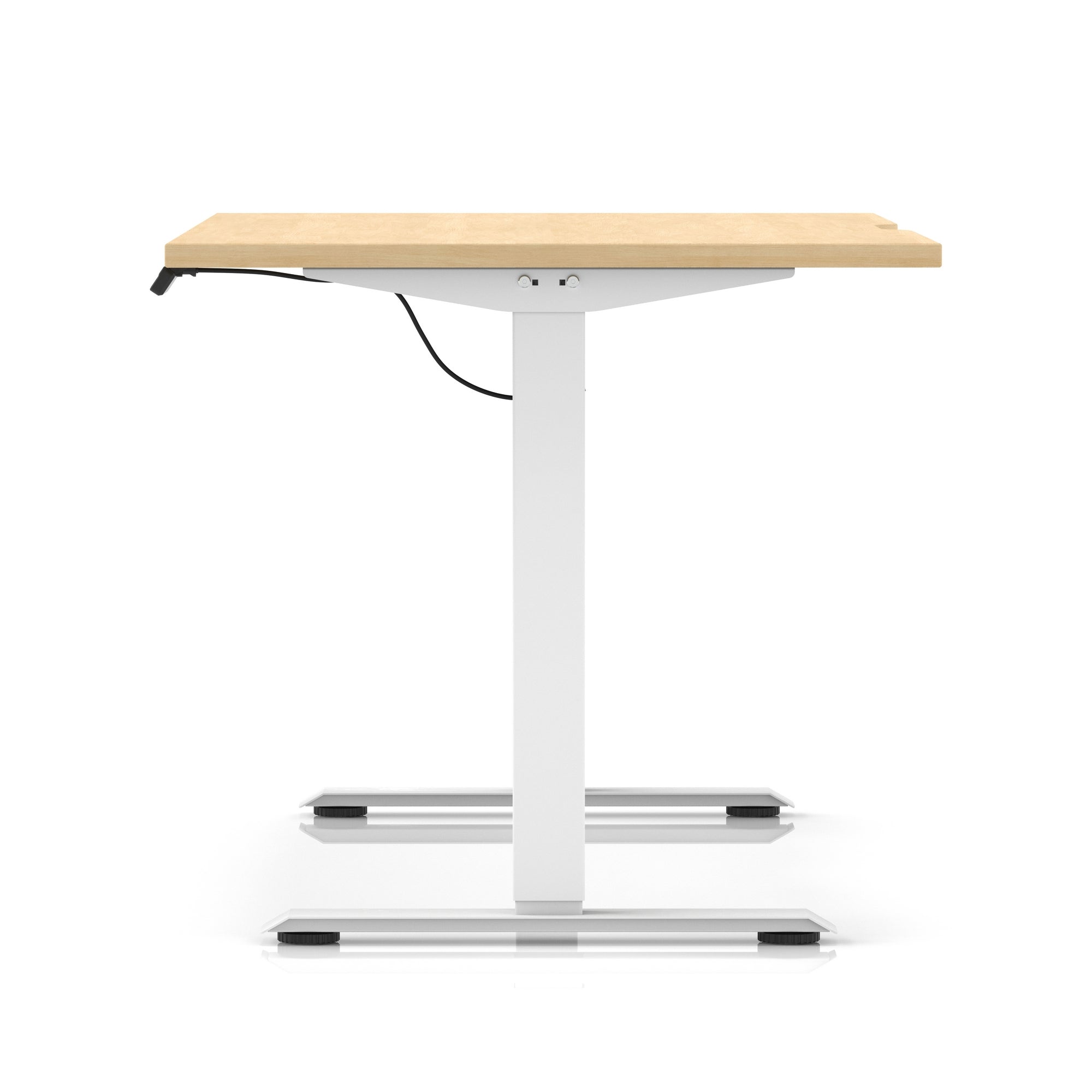 Air Lite Height Adjustable Desk with Scalloped Edge, 1200–1600mm, Multiple Finishes & Frame Colours, MFC, Self Assembly, 5 Year Structural & 2 Year Electrical Warranty