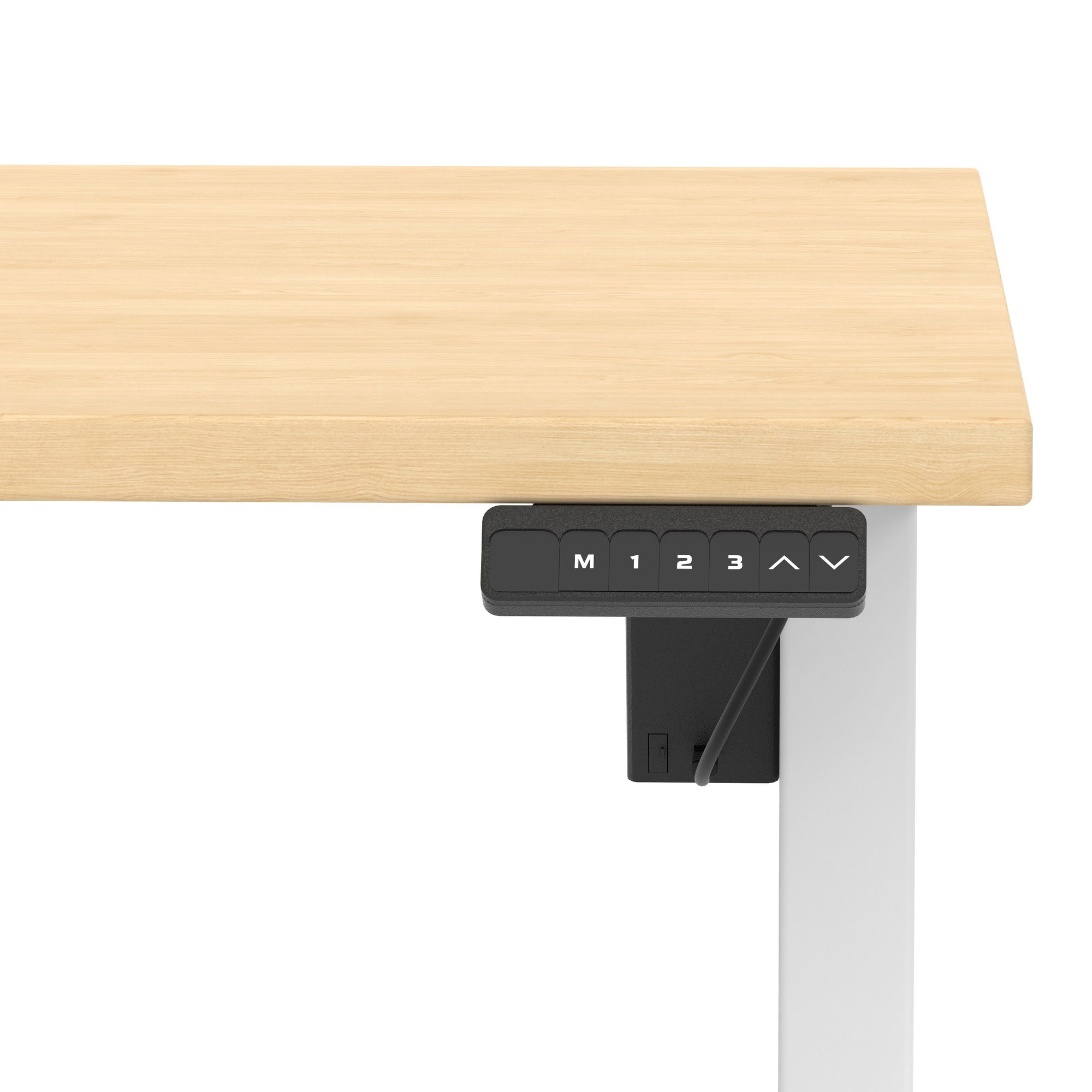 Air Lite Height Adjustable Desk with Scalloped Edge, 1200–1600mm, Multiple Finishes & Frame Colours, MFC, Self Assembly, 5 Year Structural & 2 Year Electrical Warranty
