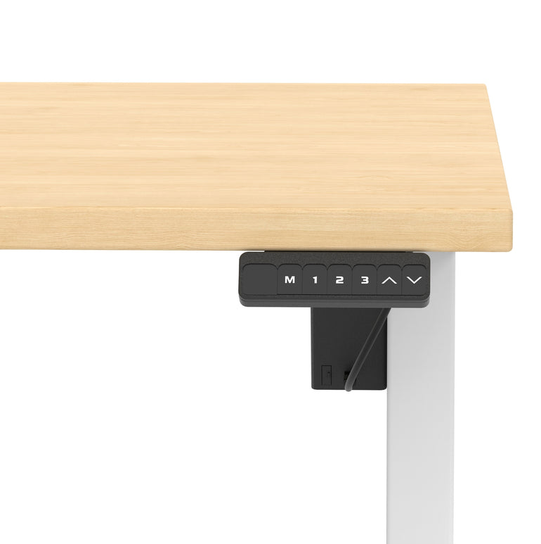 Air Lite Height Adjustable Desk with Scalloped Edge, 1200–1600mm, Multiple Finishes & Frame Colours, MFC, Self Assembly, 5 Year Structural & 2 Year Electrical Warranty
