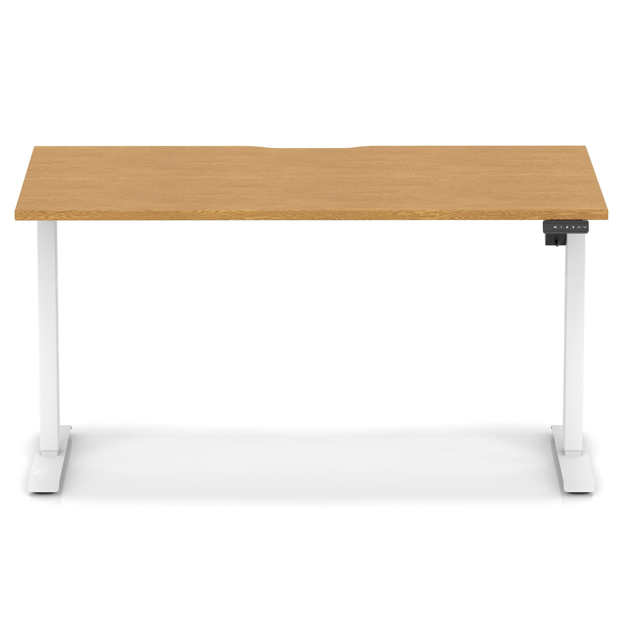 Air Lite Height Adjustable Desk with Scalloped Edge, 1200–1600mm, Multiple Finishes & Frame Colours, MFC, Self Assembly, 5 Year Structural & 2 Year Electrical Warranty