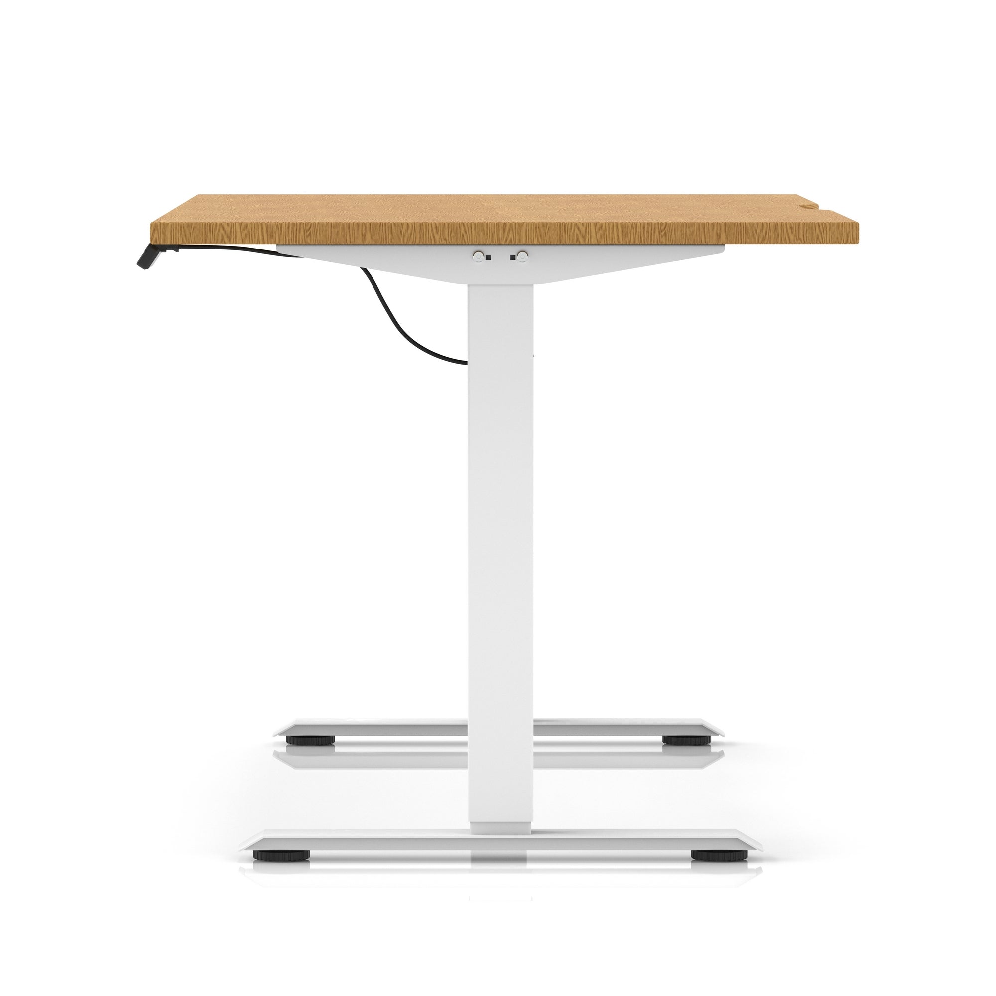 Air Lite Height Adjustable Desk with Scalloped Edge, 1200–1600mm, Multiple Finishes & Frame Colours, MFC, Self Assembly, 5 Year Structural & 2 Year Electrical Warranty