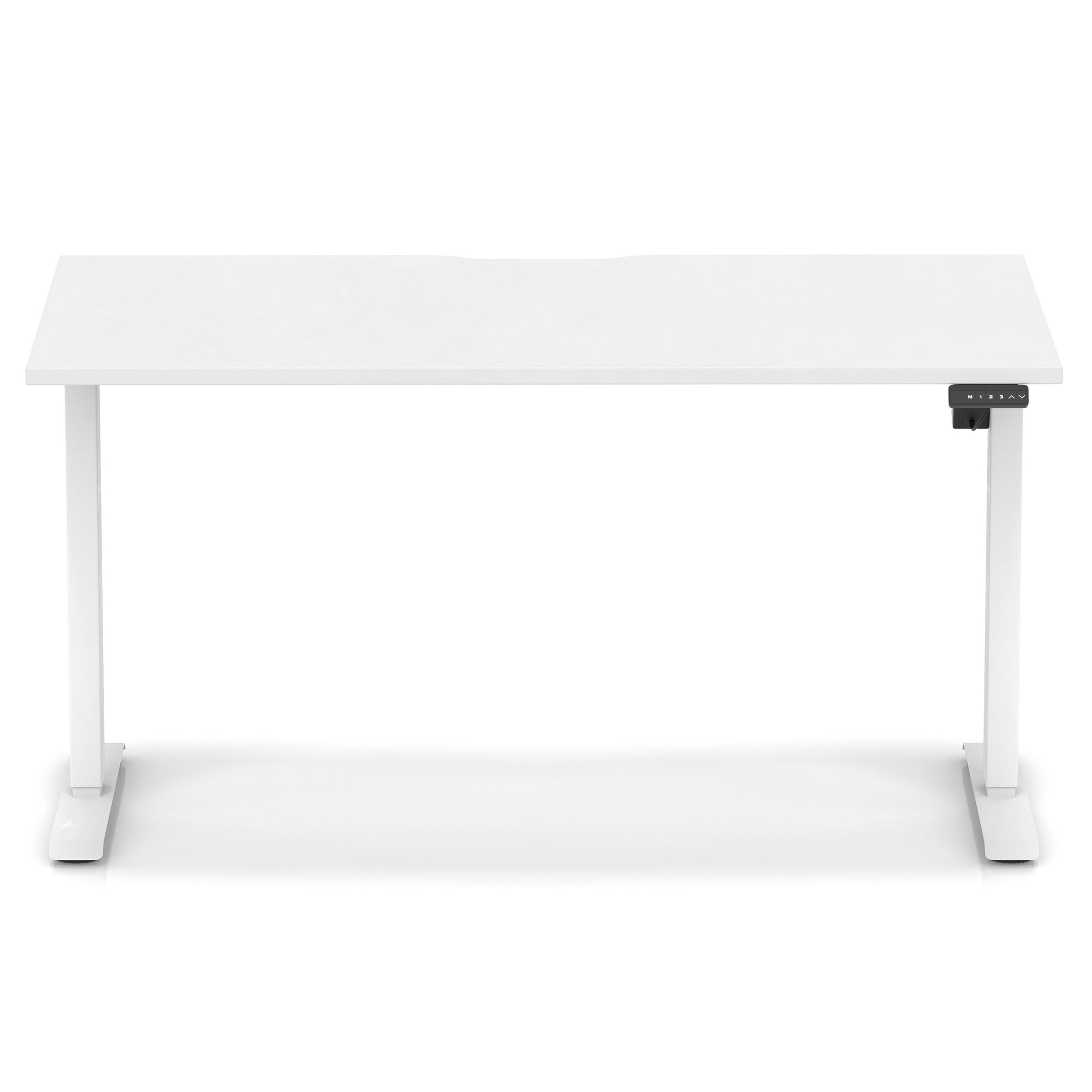 Air Lite Height Adjustable Desk with Scalloped Edge, 1200–1600mm, Multiple Finishes & Frame Colours, MFC, Self Assembly, 5 Year Structural & 2 Year Electrical Warranty