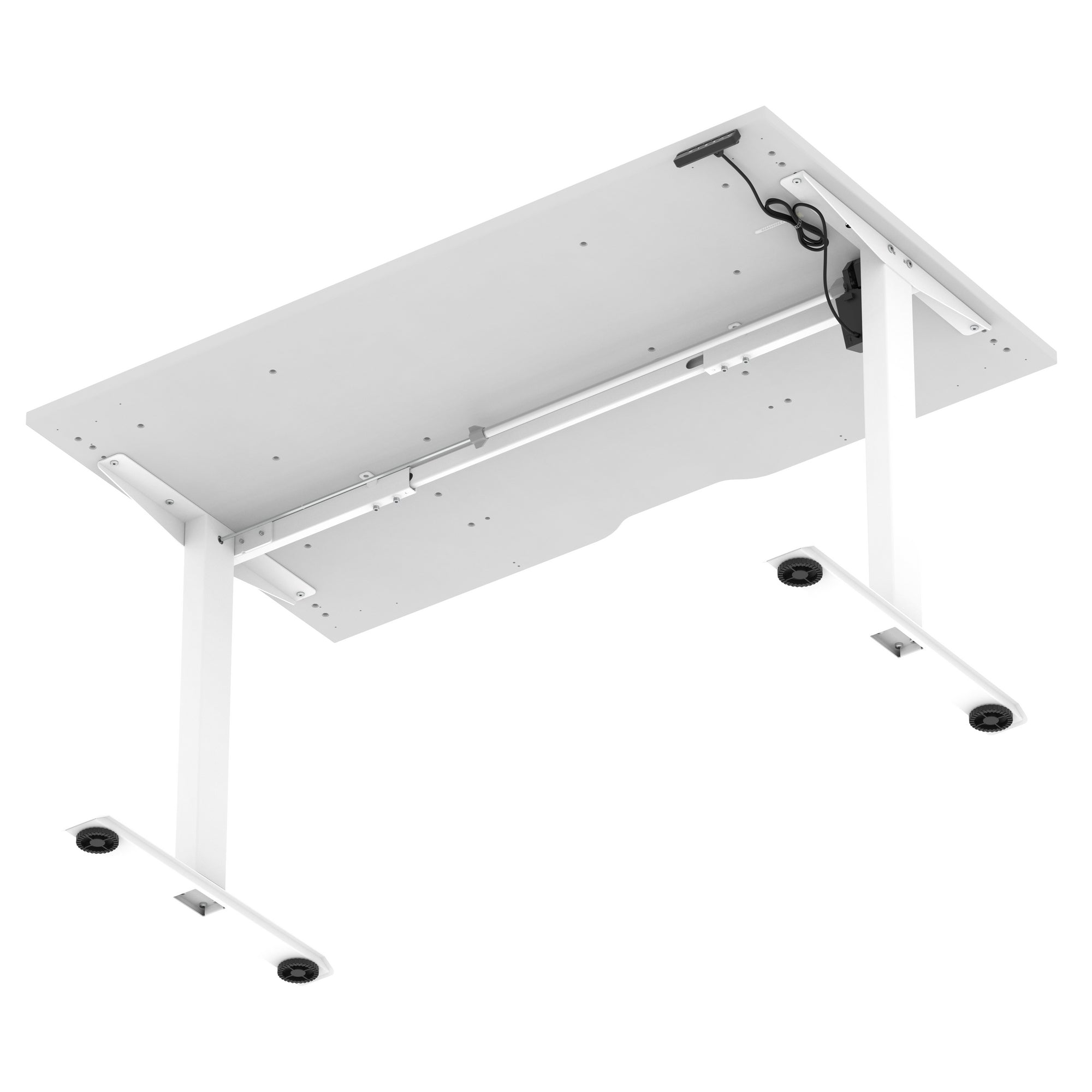 Air Lite Height Adjustable Desk with Scalloped Edge, 1200–1600mm, Multiple Finishes & Frame Colours, MFC, Self Assembly, 5 Year Structural & 2 Year Electrical Warranty