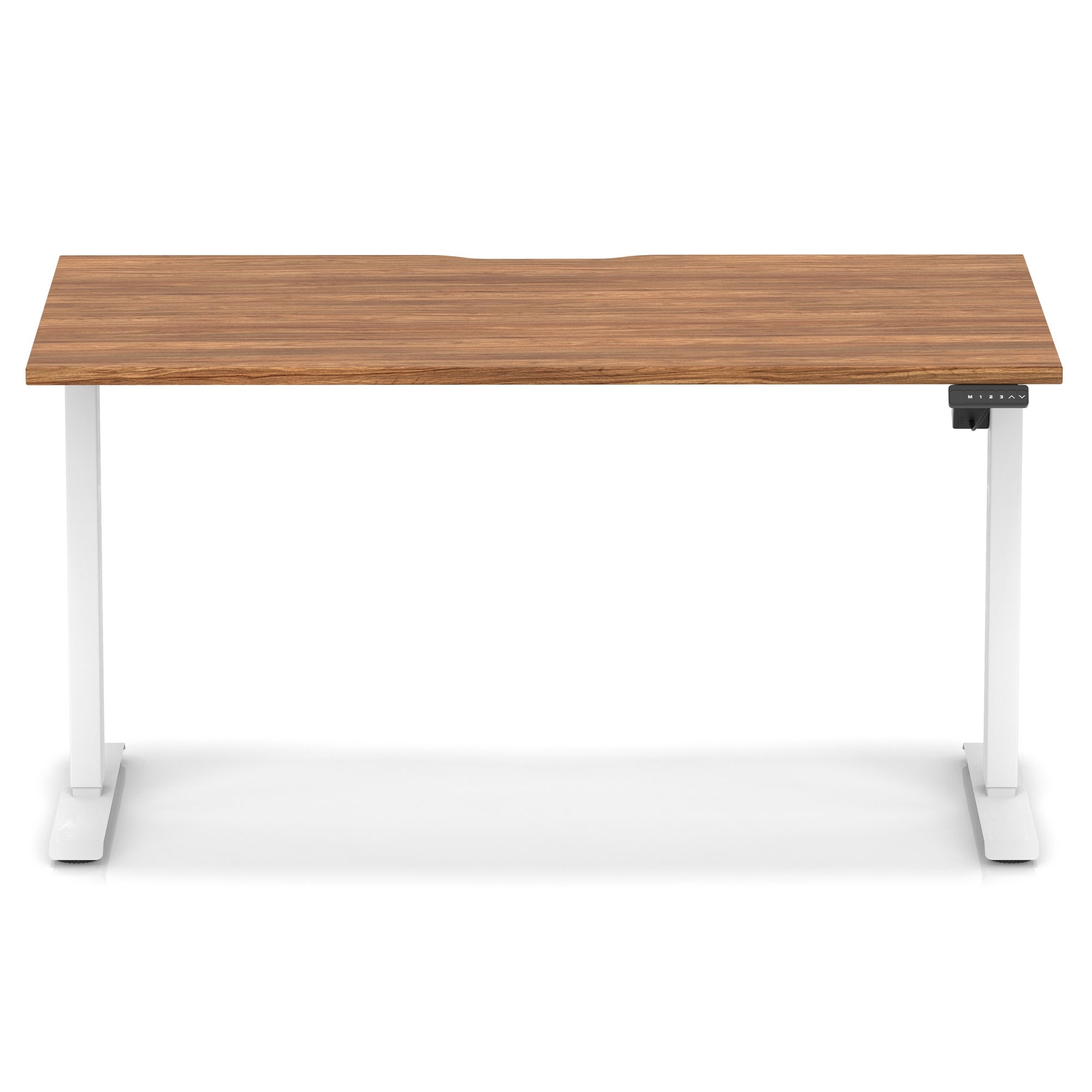 Air Lite Height Adjustable Desk with Scalloped Edge, 1200–1600mm, Multiple Finishes & Frame Colours, MFC, Self Assembly, 5 Year Structural & 2 Year Electrical Warranty