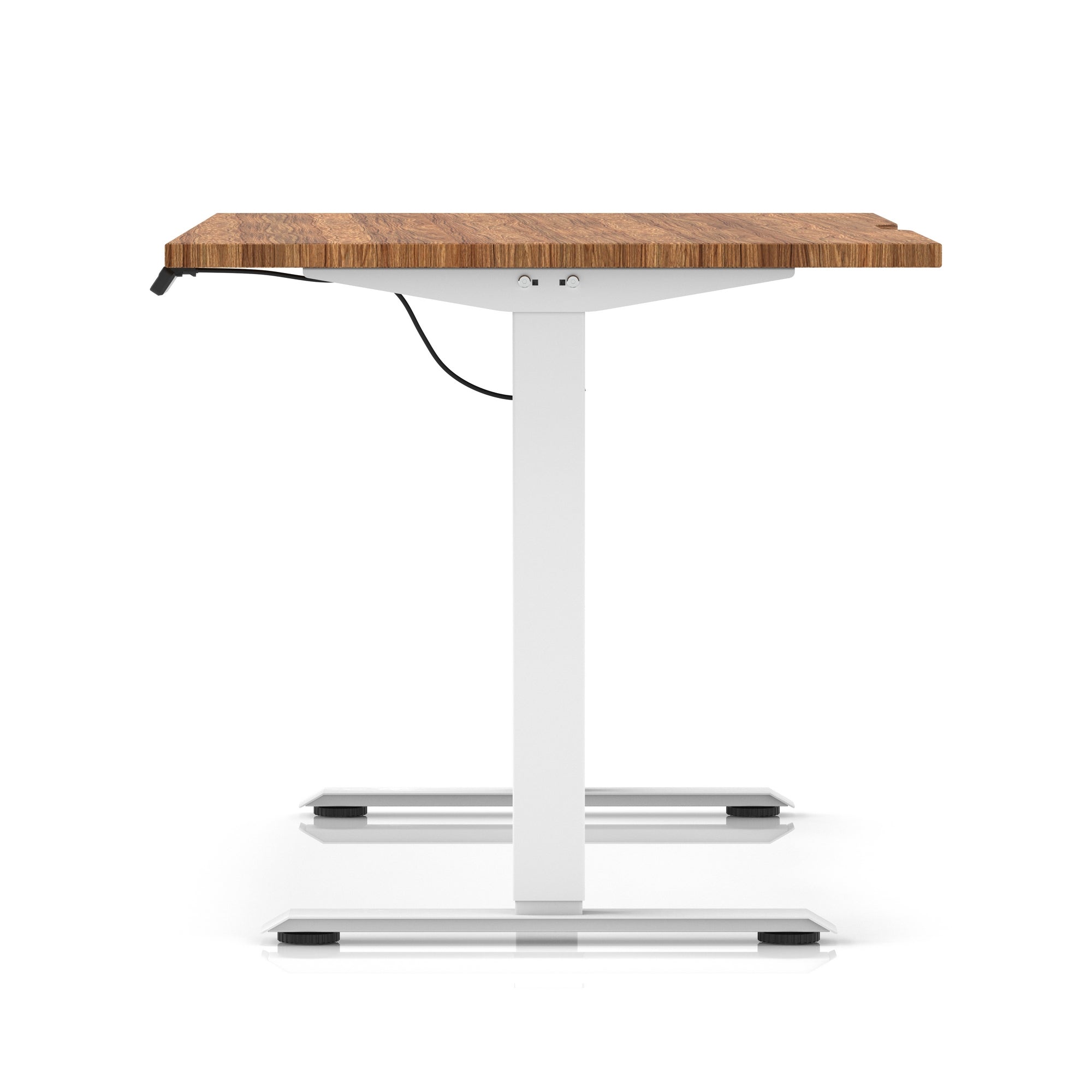 Air Lite Height Adjustable Desk with Scalloped Edge, 1200–1600mm, Multiple Finishes & Frame Colours, MFC, Self Assembly, 5 Year Structural & 2 Year Electrical Warranty