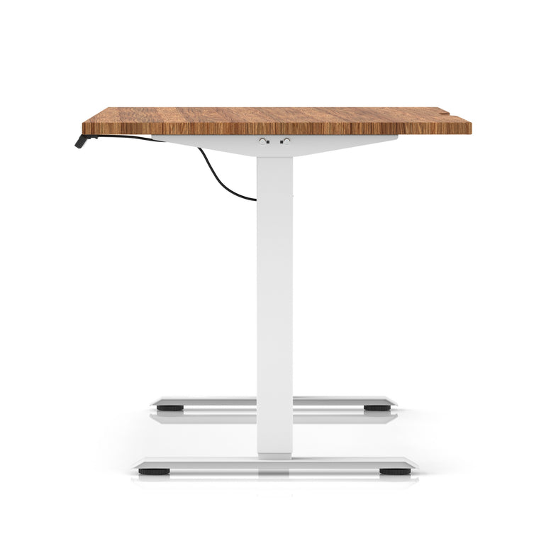 Air Lite Height Adjustable Desk with Scalloped Edge, 1200–1600mm, Multiple Finishes & Frame Colours, MFC, Self Assembly, 5 Year Structural & 2 Year Electrical Warranty