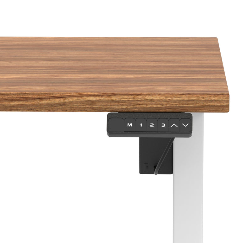 Air Lite Height Adjustable Desk with Scalloped Edge, 1200–1600mm, Multiple Finishes & Frame Colours, MFC, Self Assembly, 5 Year Structural & 2 Year Electrical Warranty