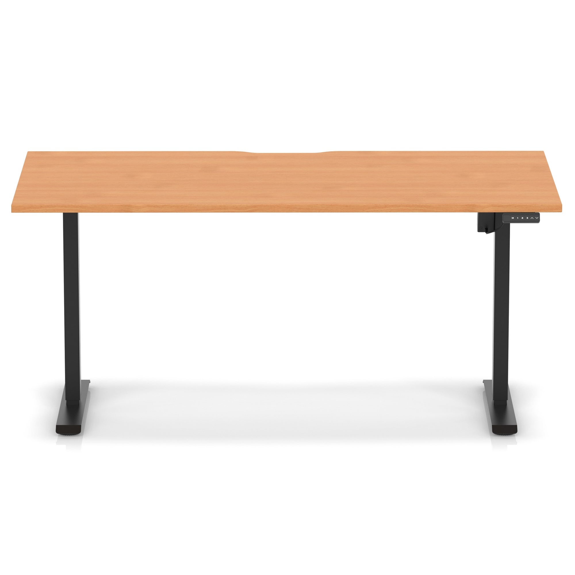 Air Lite Height Adjustable Desk with Scalloped Edge, 1200–1600mm, Multiple Finishes & Frame Colours, MFC, Self Assembly, 5 Year Structural & 2 Year Electrical Warranty